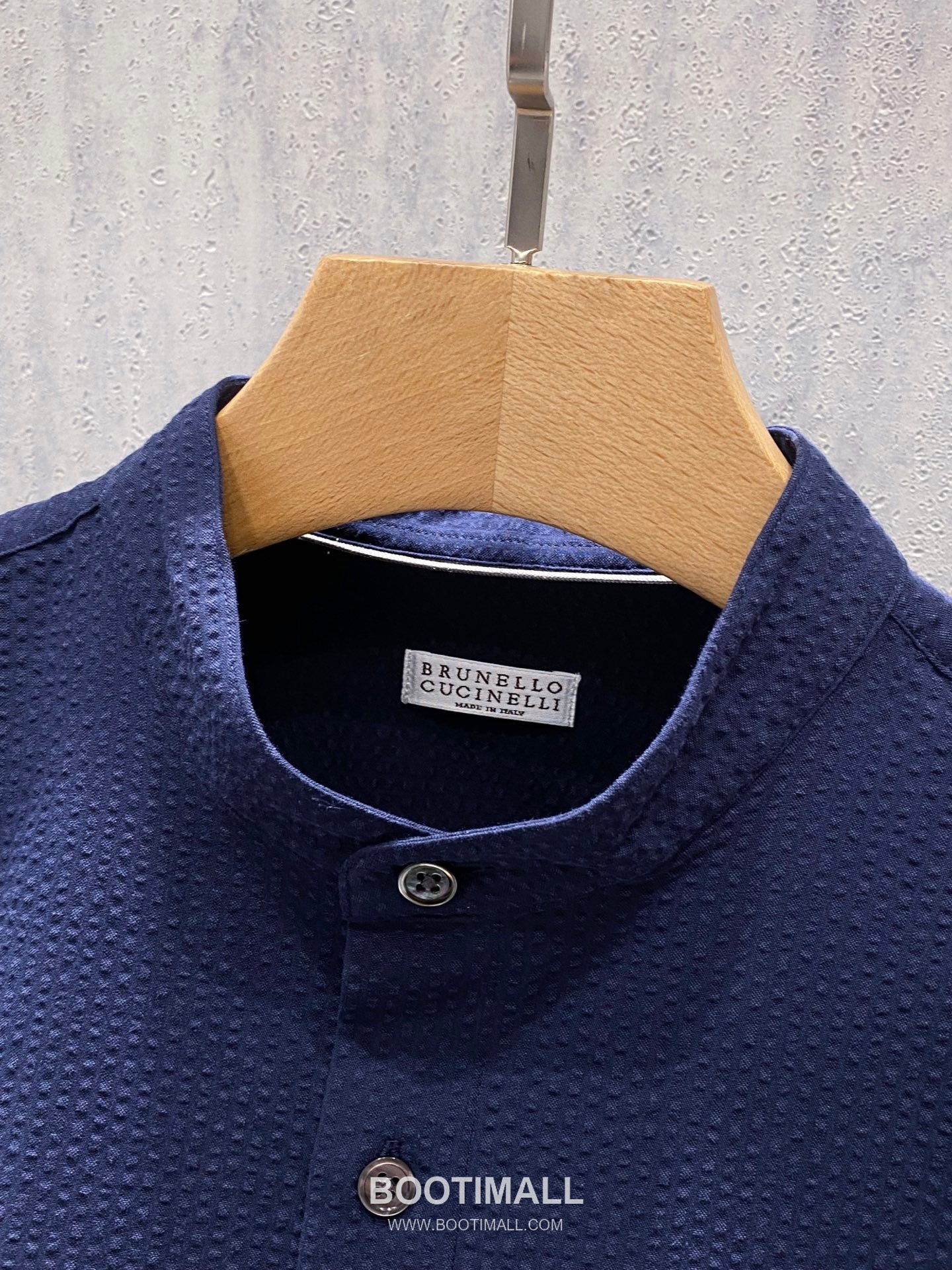 Brunello Cucinelli Seersucker Stand Collar Shirt Cotton White 시어서커 스탠드칼라 셔츠 코튼 화이트 6