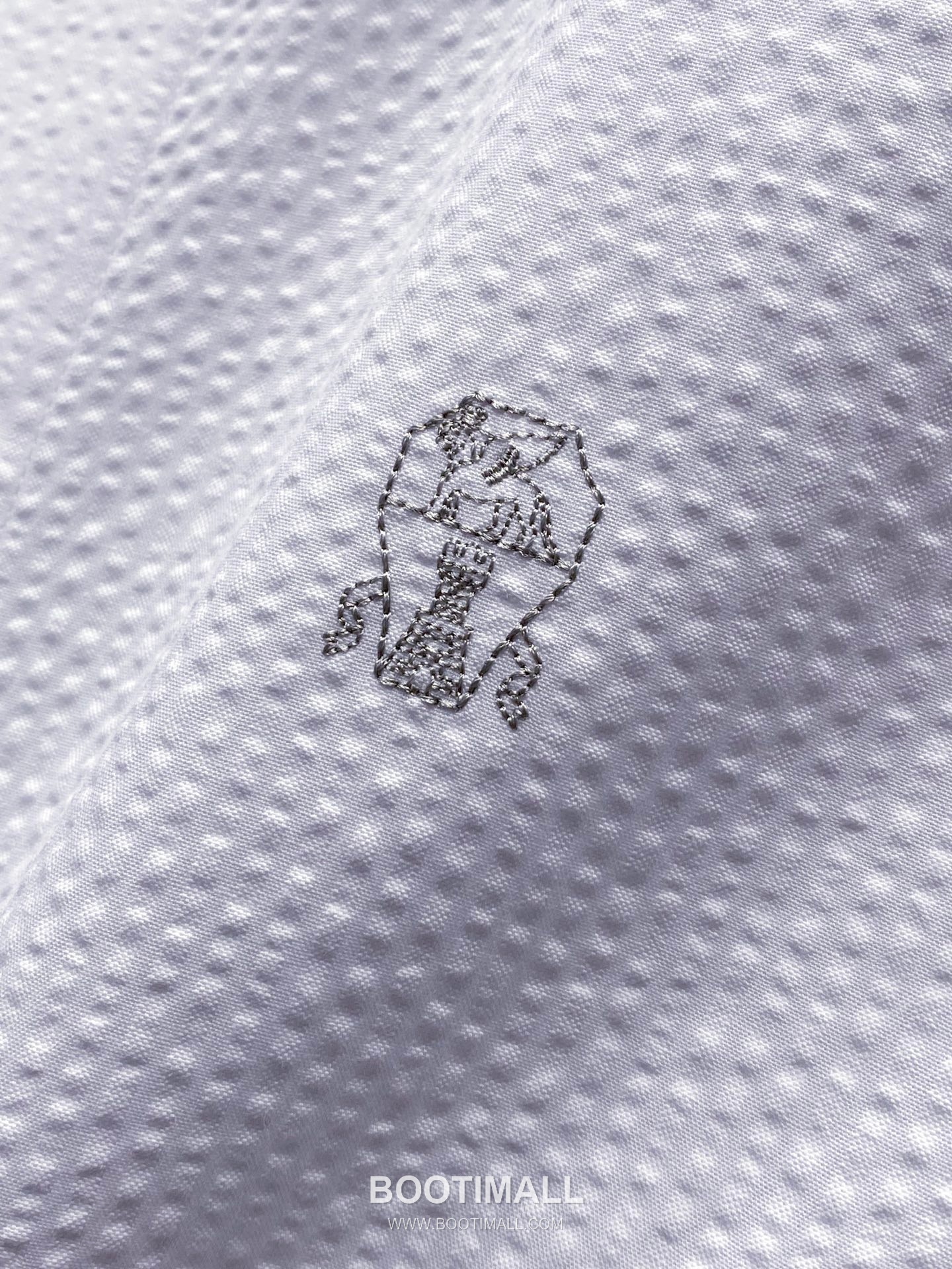 Brunello Cucinelli Seersucker Stand Collar Shirt Cotton White 시어서커 스탠드칼라 셔츠 코튼 화이트 7