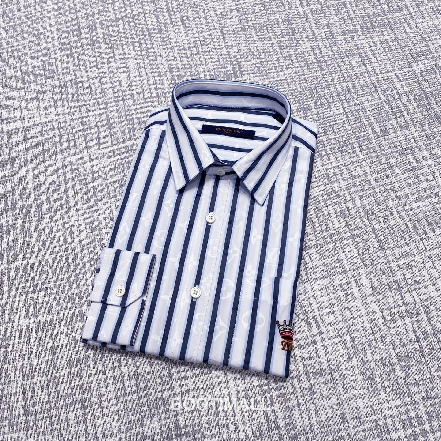 Thom Browne 2026 Early Spring Plaid Shirt Jacket Cotton Blend Grey 톰브라운 2026 얼리 스프링 체크 셔츠 자켓 코튼 블렌드 블루 1