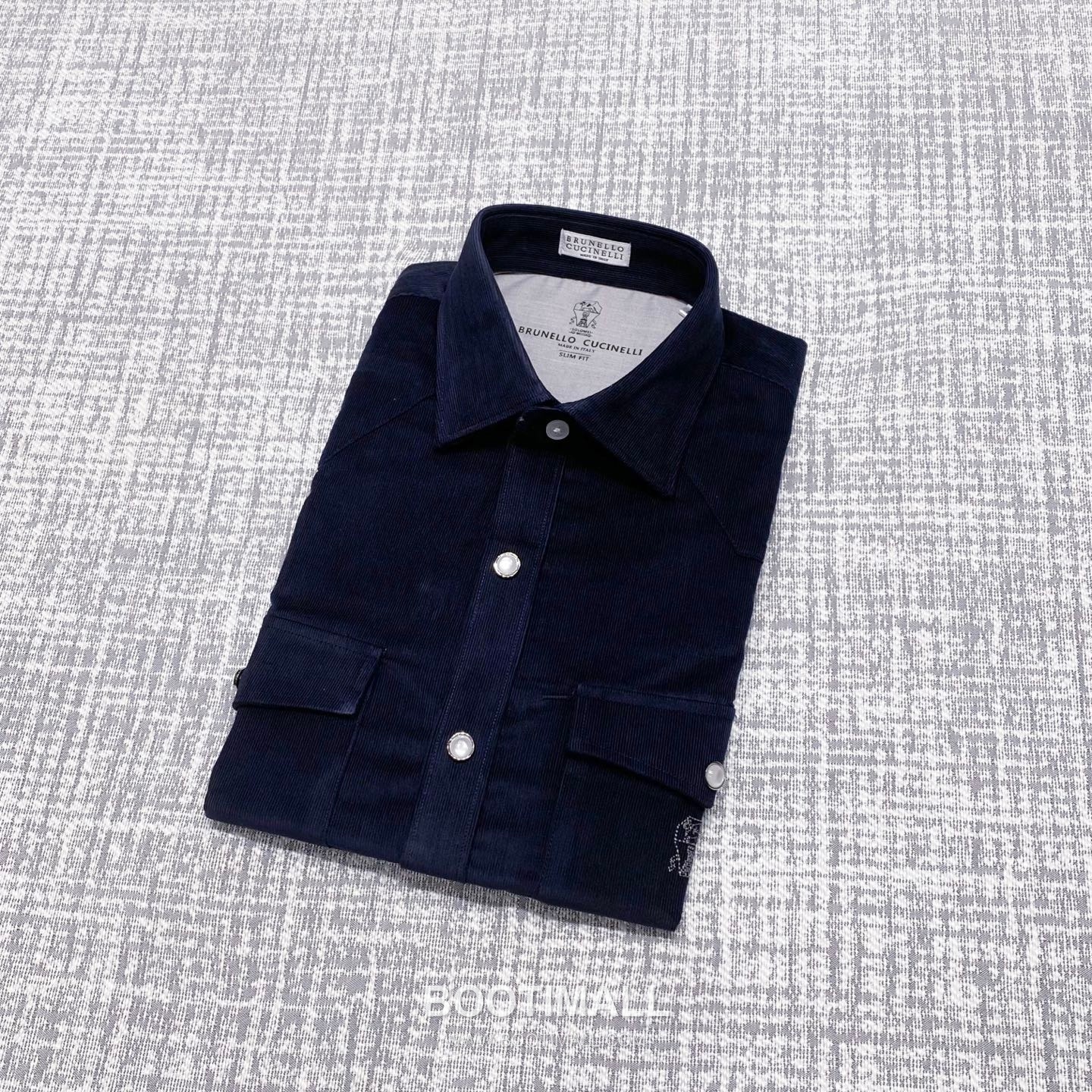 Brunello Cucinelli Urban Fleece Shirt Jacket Cotton Fleece Navy 브루넬로 쿠치넬리 어반 플리스 셔츠 자켓 코튼 플리스 네이비 1