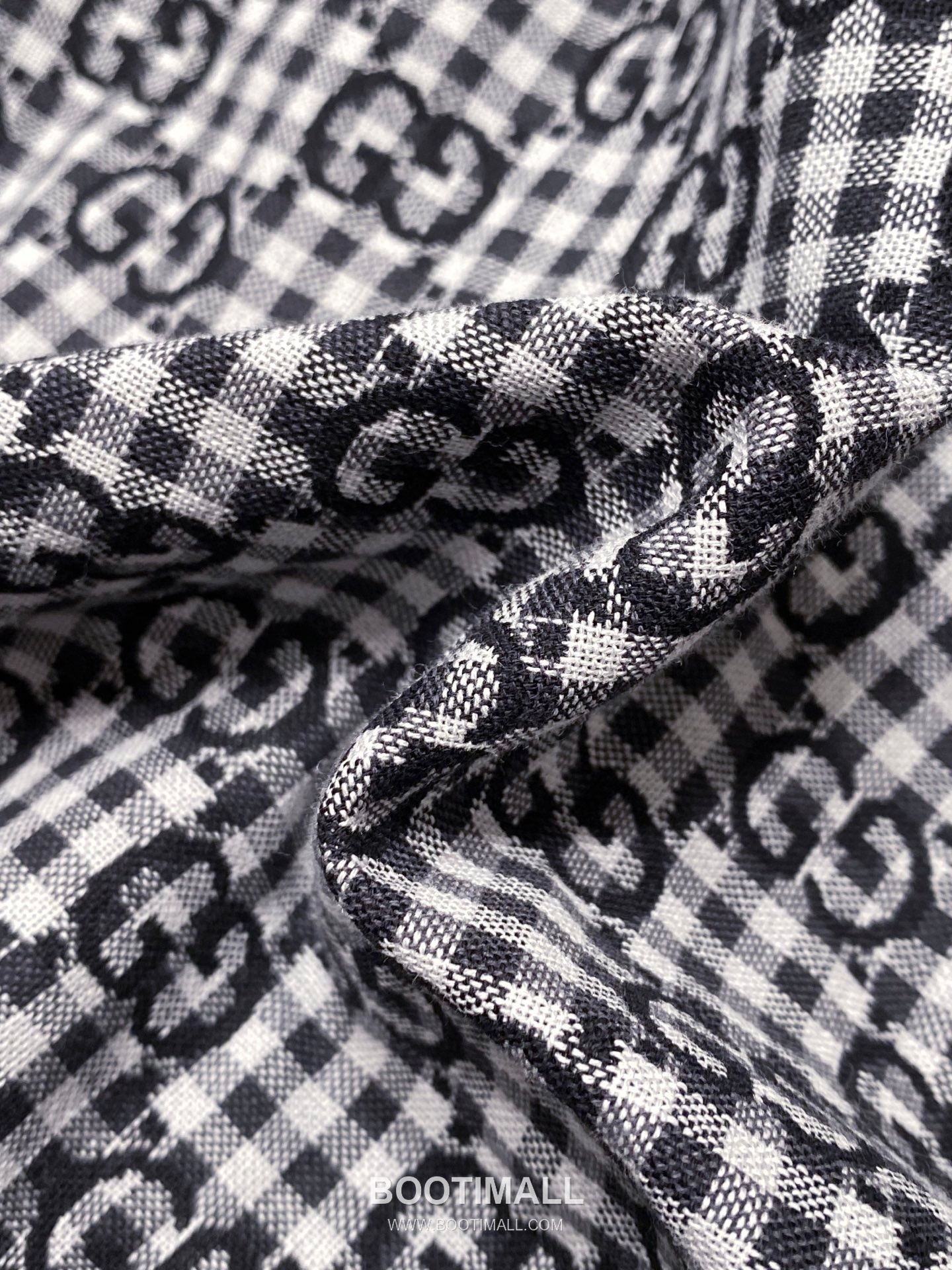 Gucci Double G Jacquard Check Shirt Cotton Black Jacket 구찌 더블 G 자카드 체크 셔츠 코튼 블랙 자켓 8