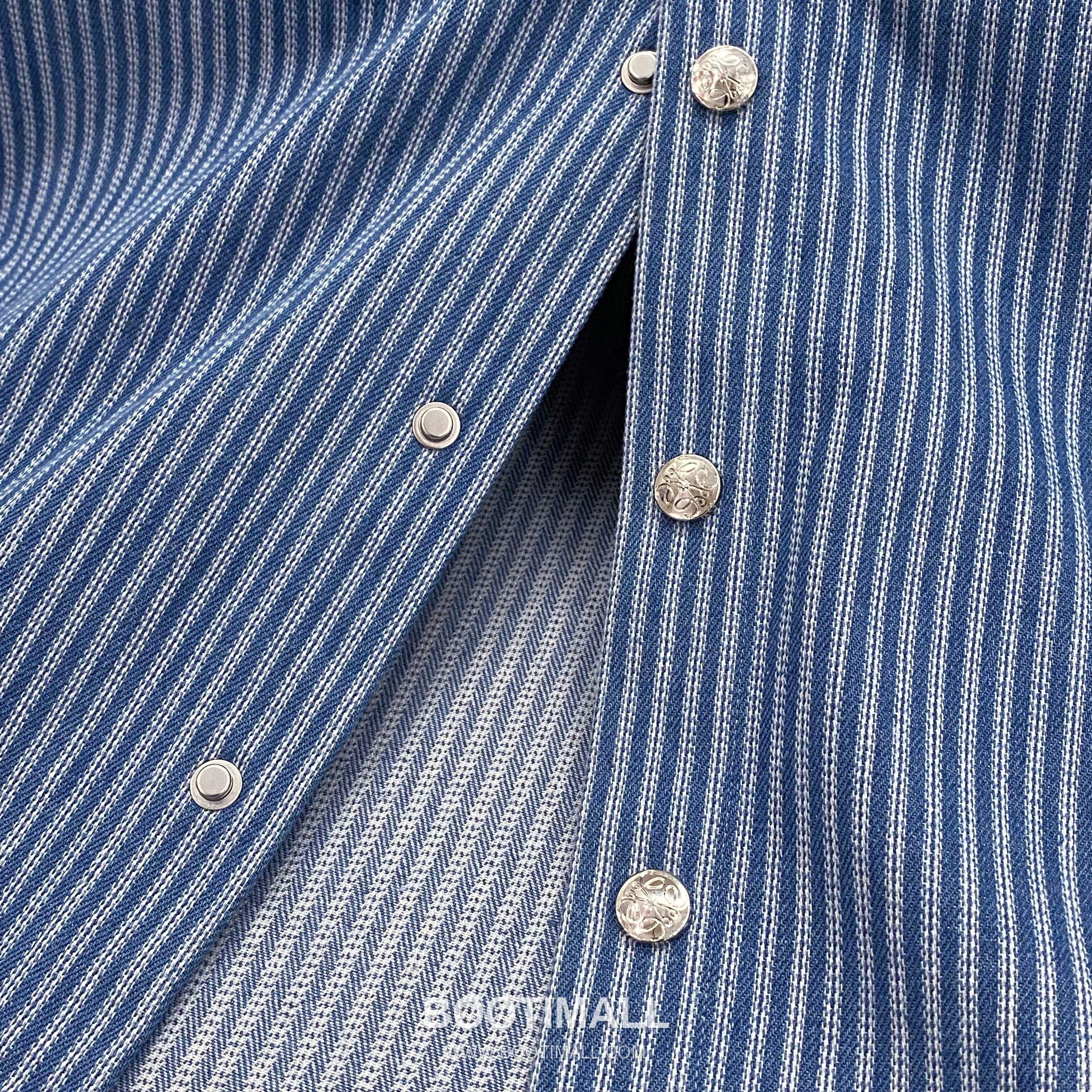 Loewe Early Fall Stripe Shirt Cotton Blue 얼리 폴 스트라이프 셔츠 코튼 블루 5