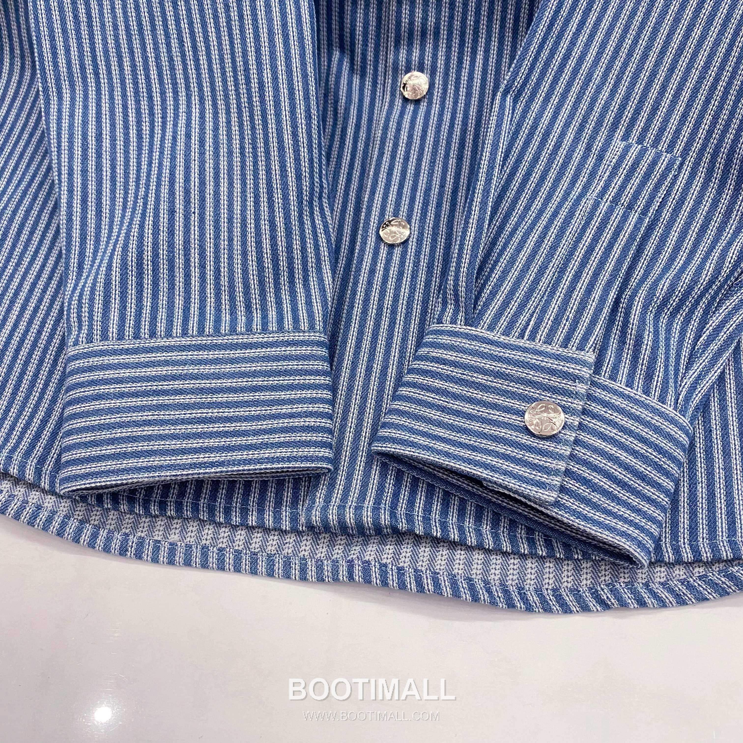 Loewe Early Fall Stripe Shirt Cotton Blue 얼리 폴 스트라이프 셔츠 코튼 블루 6