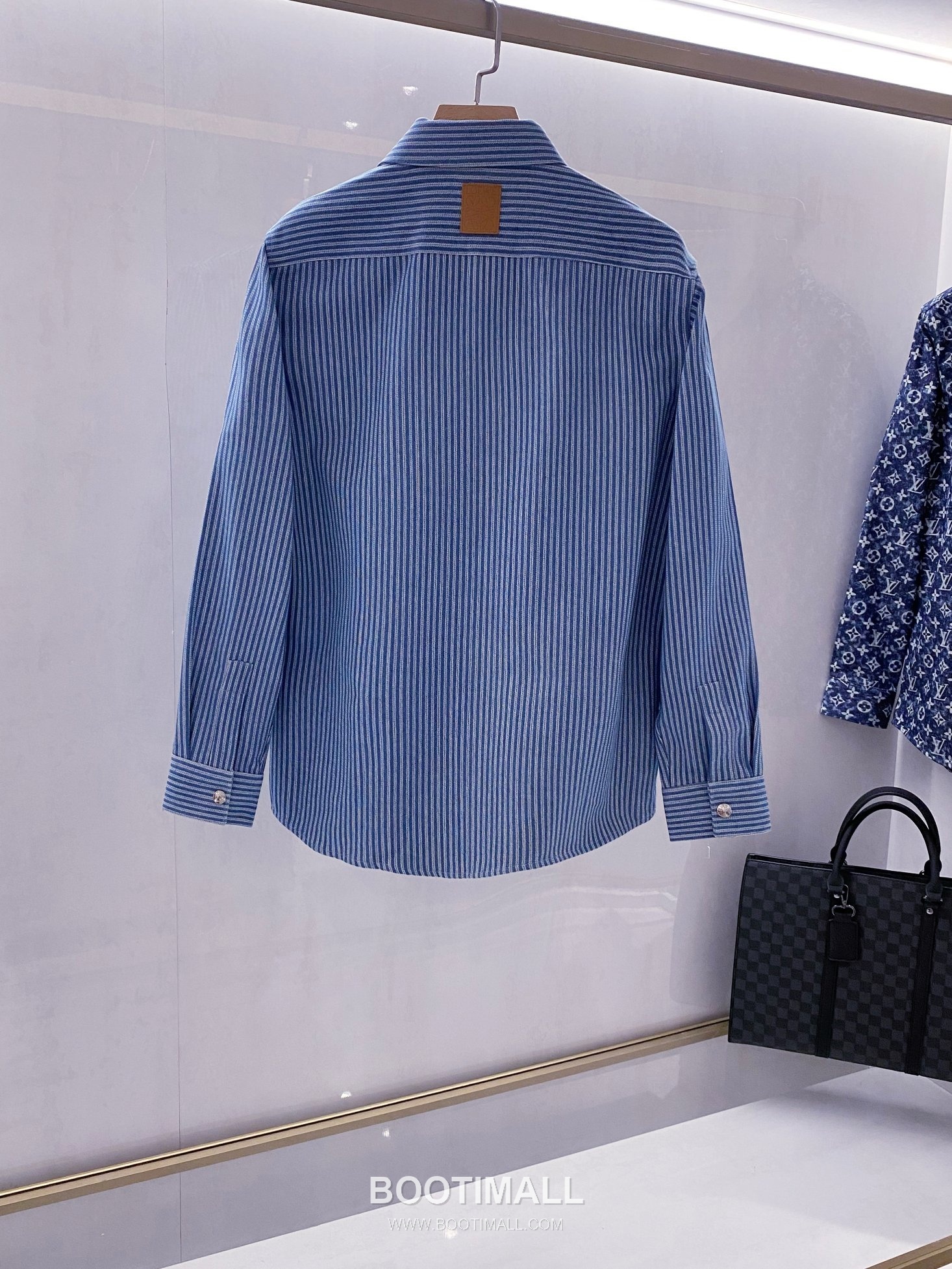Loewe Early Fall Stripe Shirt Cotton Blue 얼리 폴 스트라이프 셔츠 코튼 블루 11
