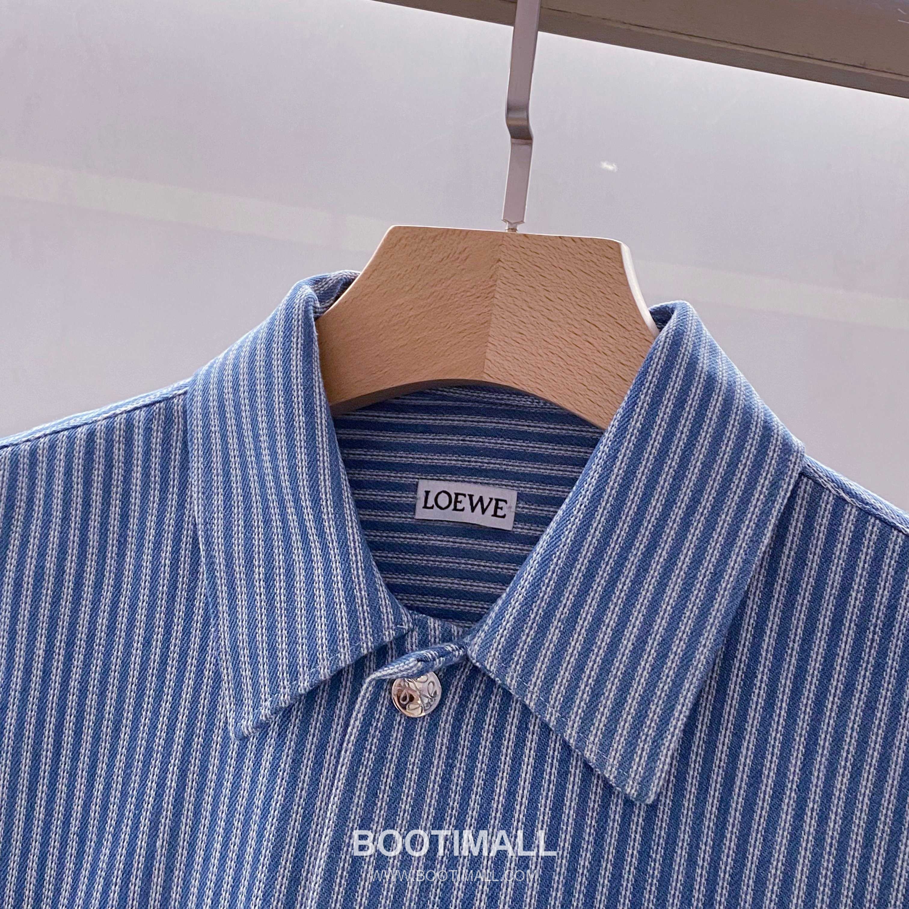Loewe Early Fall Stripe Shirt Cotton Blue 얼리 폴 스트라이프 셔츠 코튼 블루 13