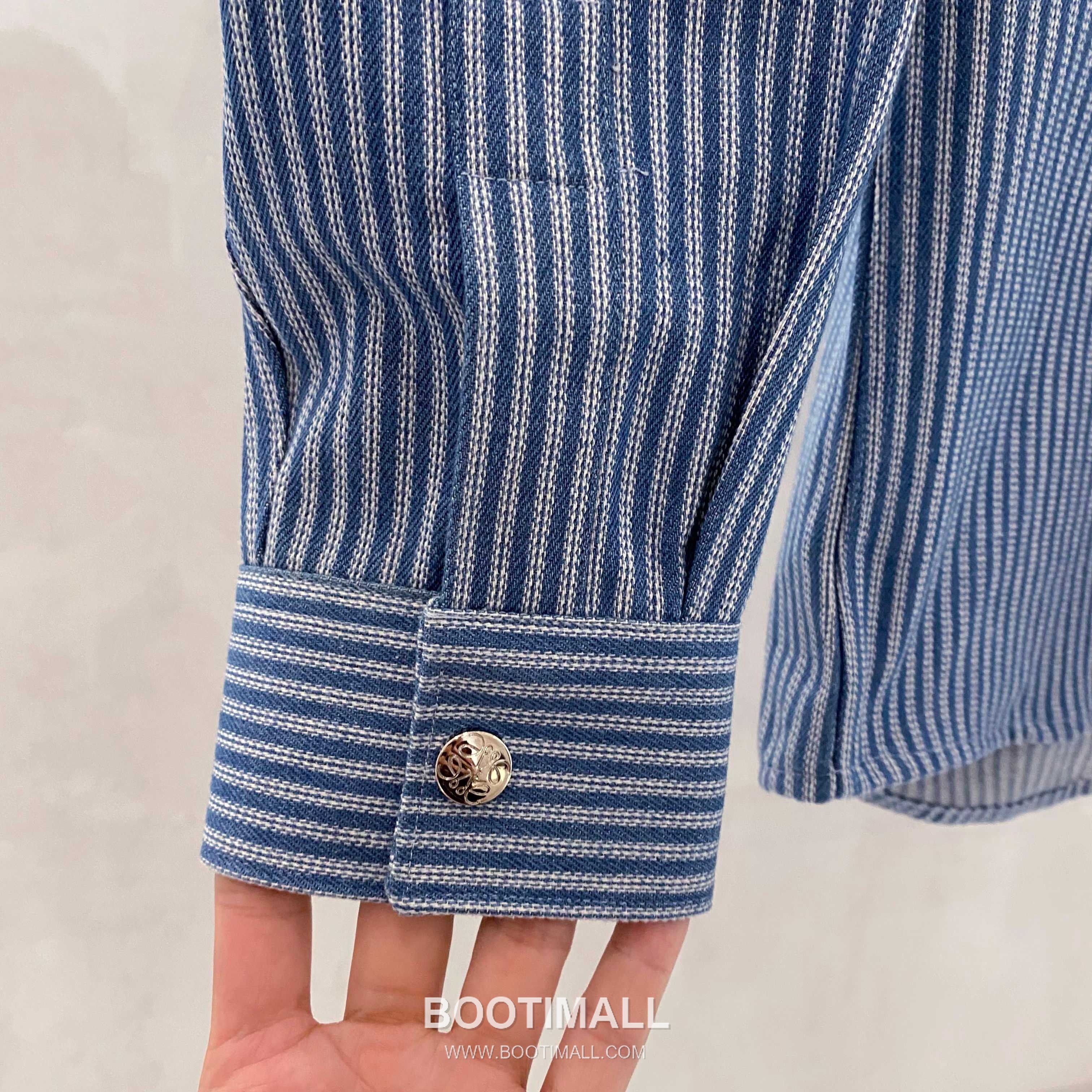 Loewe Early Fall Stripe Shirt Cotton Blue 얼리 폴 스트라이프 셔츠 코튼 블루 17