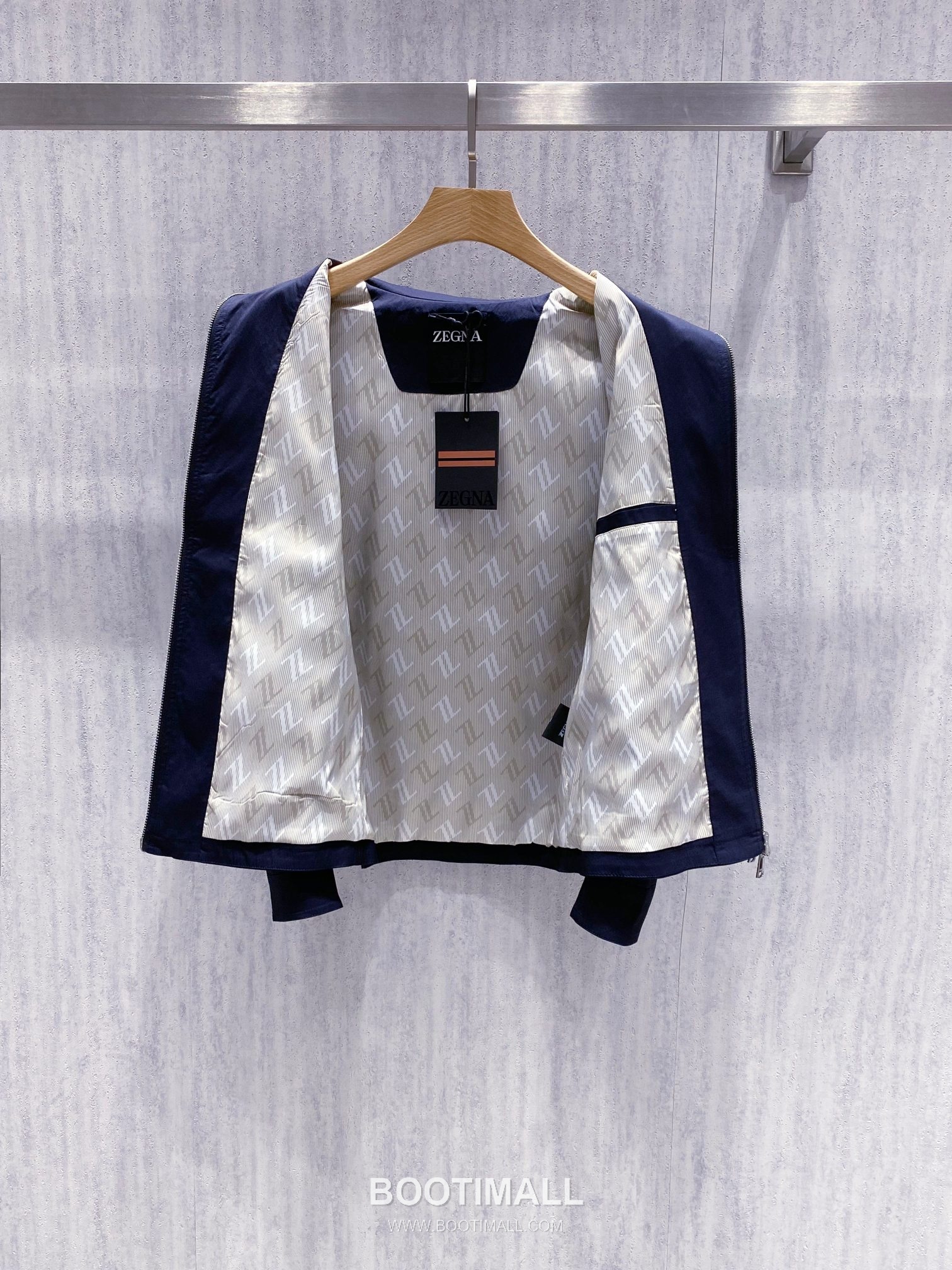 Zegna Light Windproof Stand Collar Jacket Ivory 제냐 라이트 윈드프루프 스탠드 칼라 자켓 아이보리 3