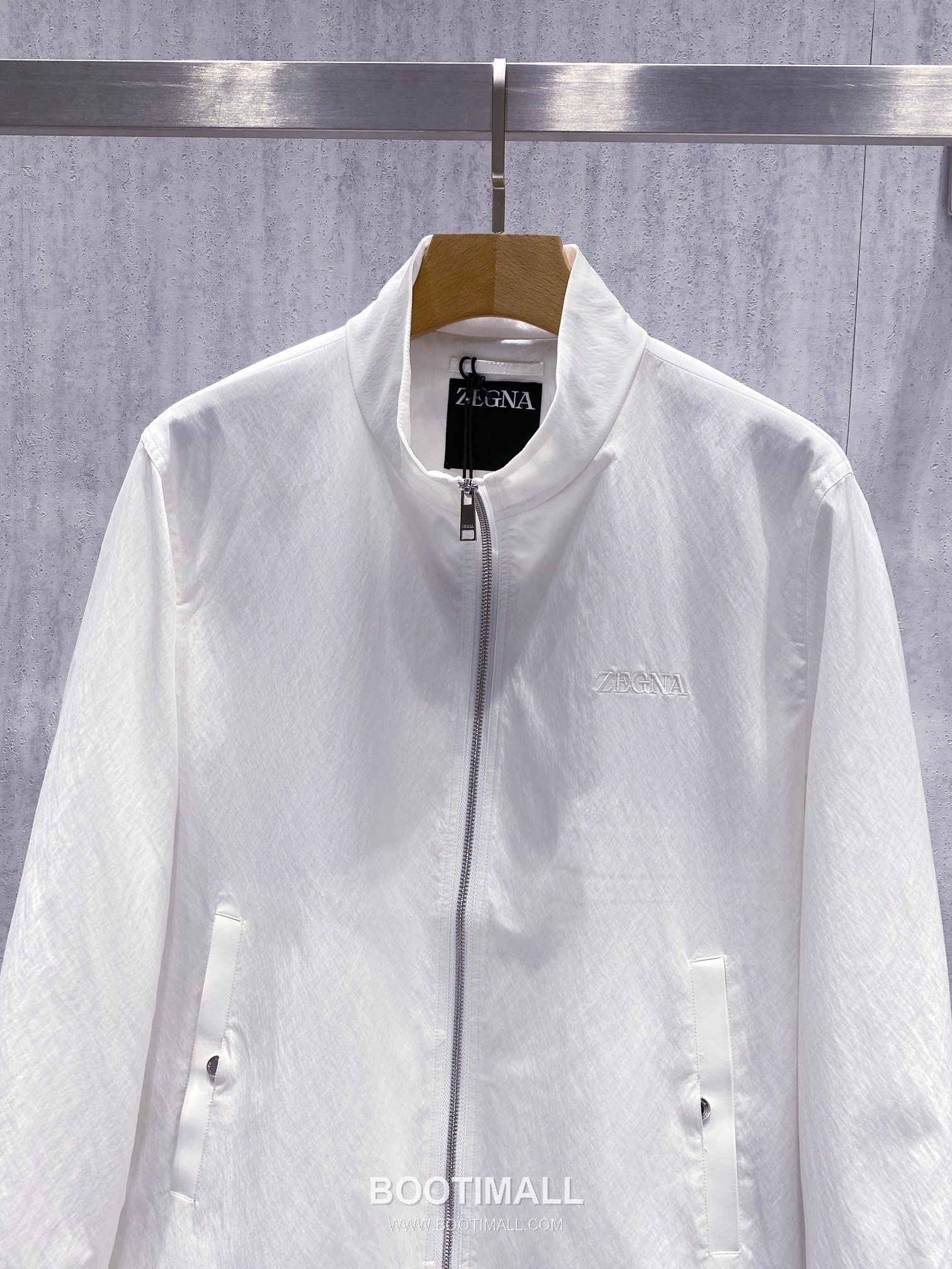 Zegna Light Windproof Stand Collar Jacket Ivory 제냐 라이트 윈드프루프 스탠드 칼라 자켓 아이보리 13