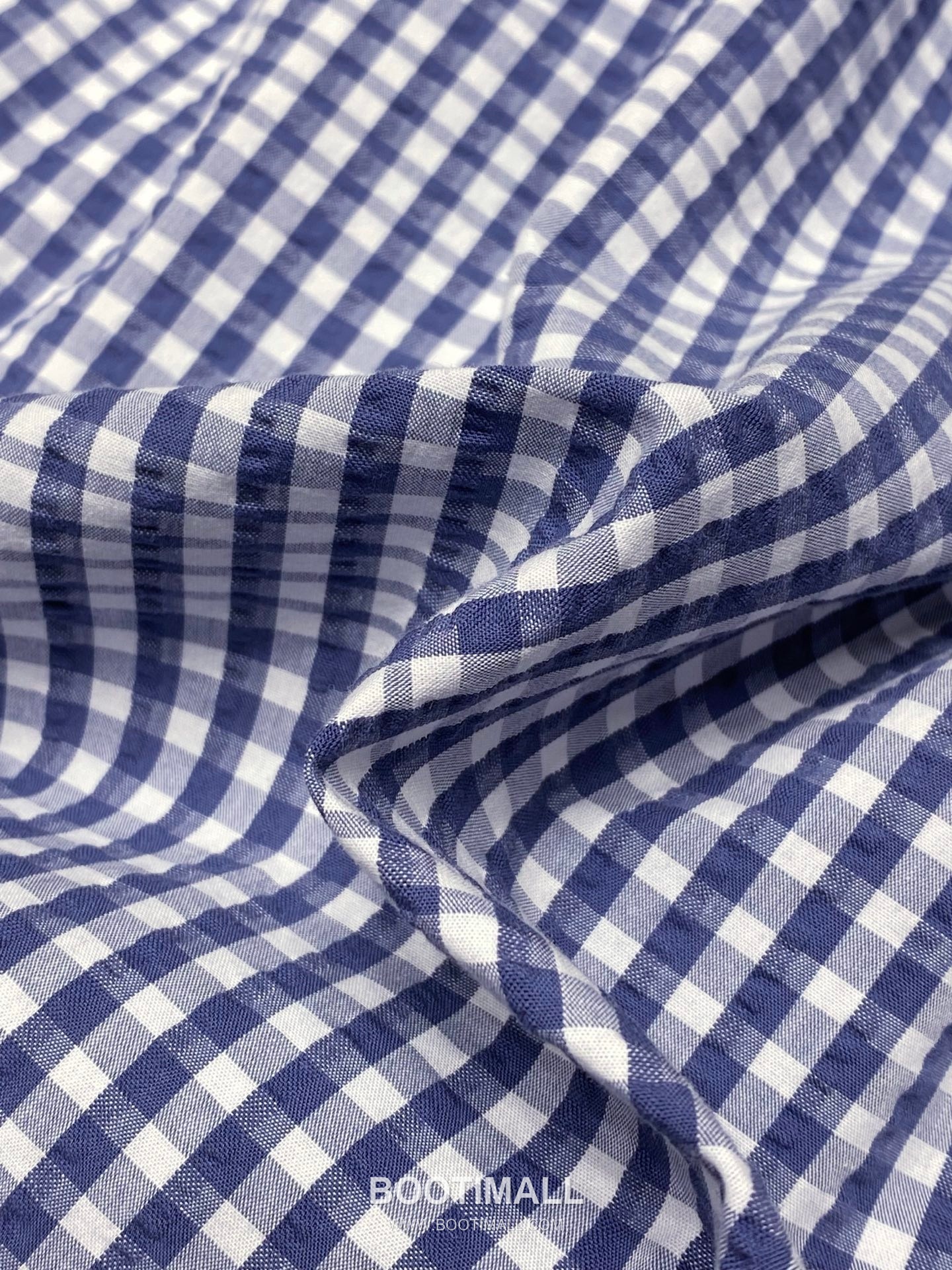 Thom Browne 2026 Early Spring Plaid Shirt Jacket Cotton Blend Grey 톰브라운 2026 얼리 스프링 체크 셔츠 자켓 코튼 블렌드 블루 8