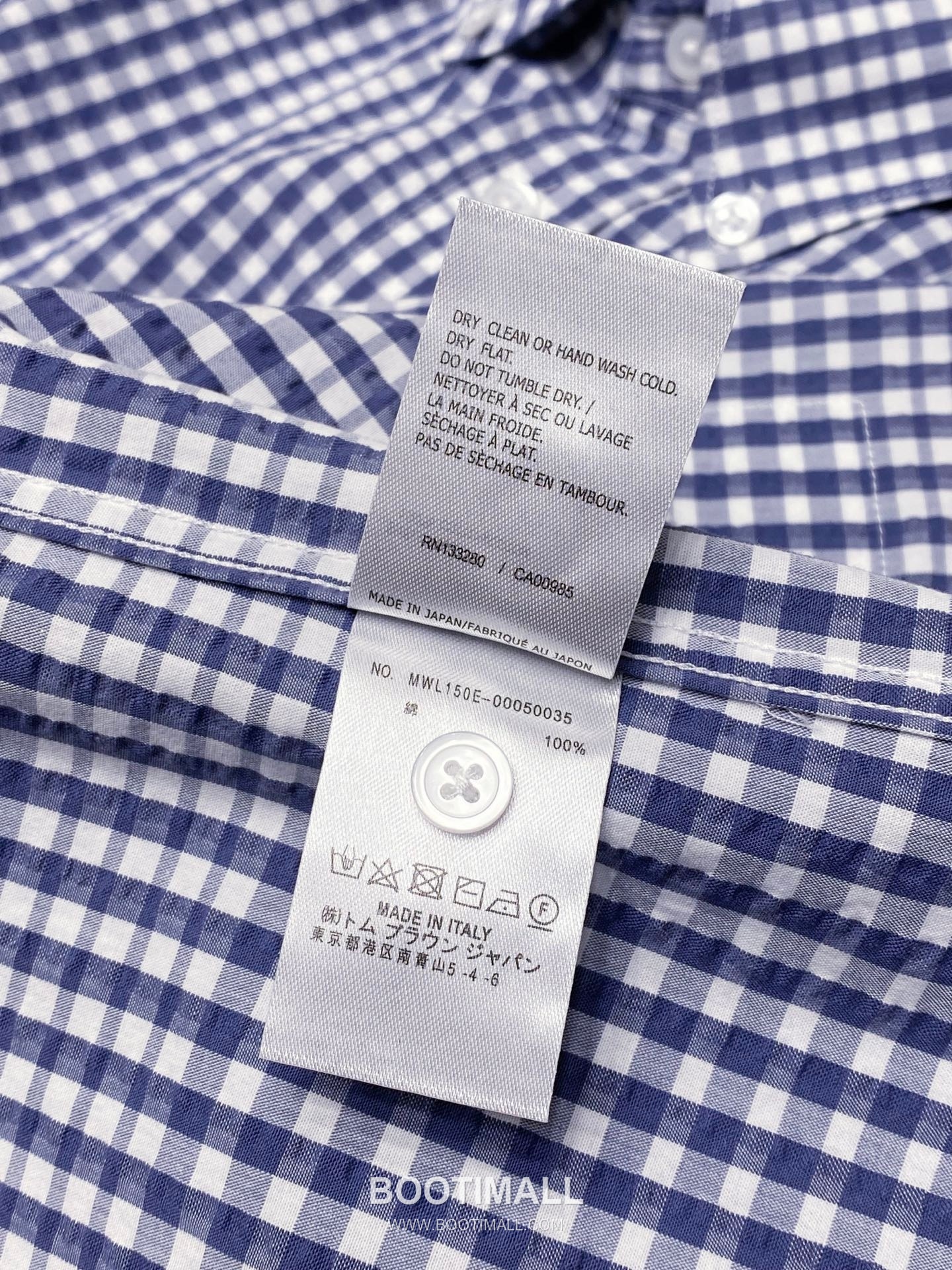 Thom Browne 2026 Early Spring Plaid Shirt Jacket Cotton Blend Grey 톰브라운 2026 얼리 스프링 체크 셔츠 자켓 코튼 블렌드 블루 9