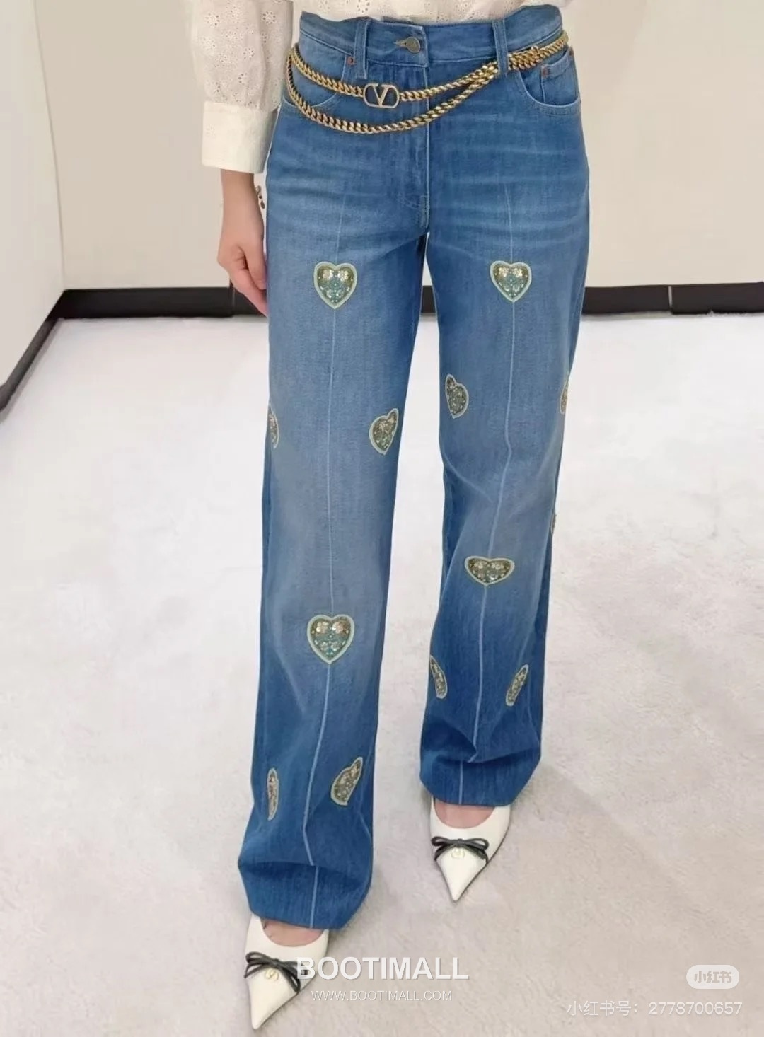 Louis Vuitton Heart Stud Denim Denim Blue Pants 루이비통 하트 스터드 데님 데님 블루 팬츠 6