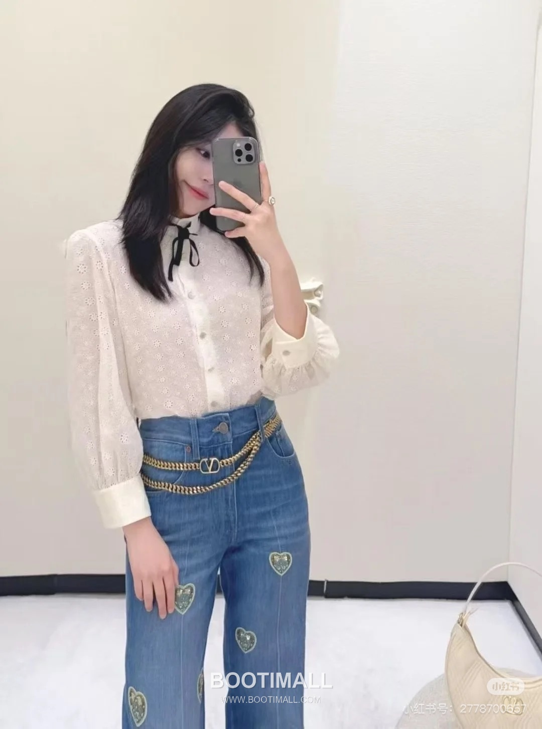 Louis Vuitton Heart Stud Denim Denim Blue Pants 루이비통 하트 스터드 데님 데님 블루 팬츠 8