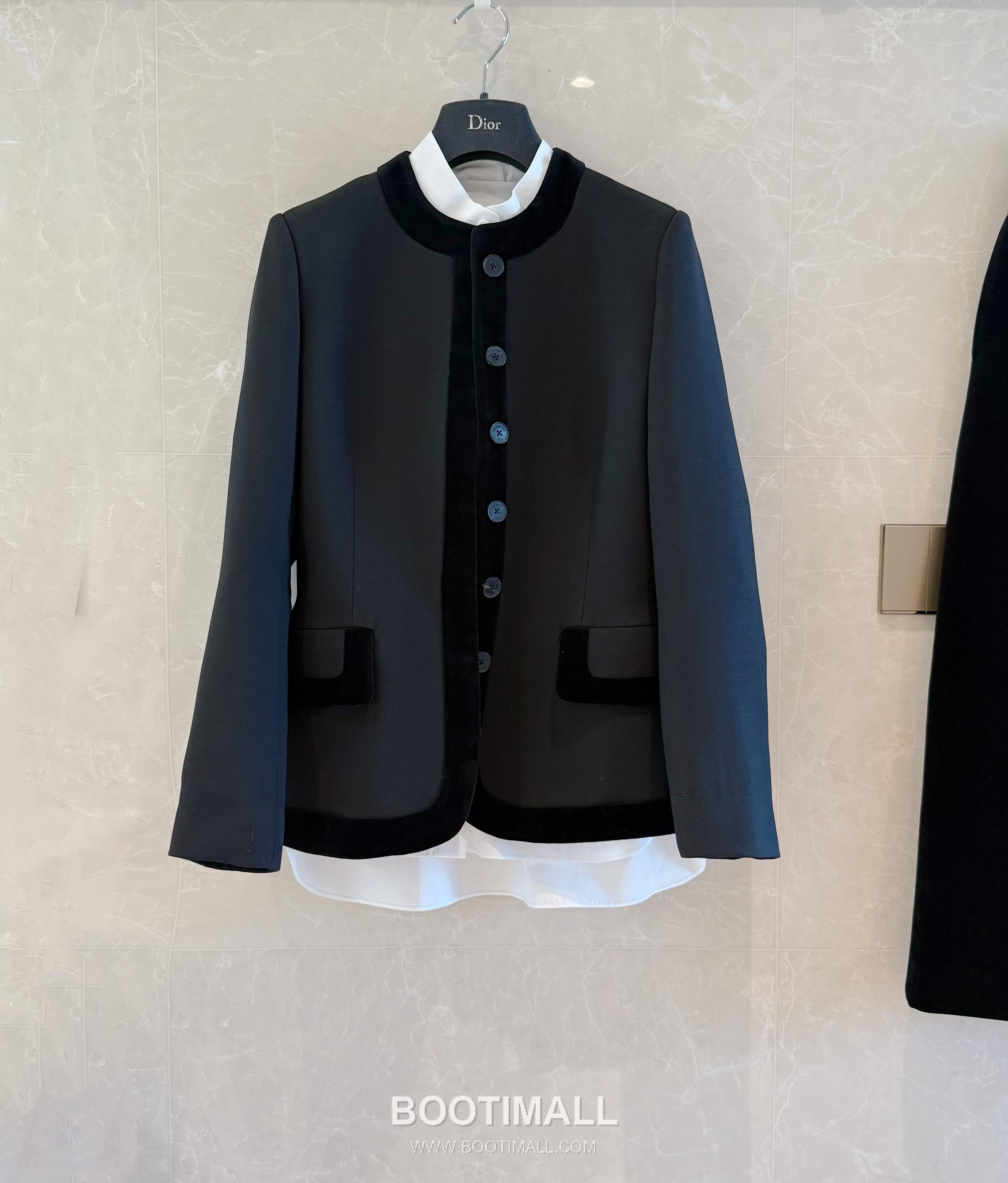 Dior Velvet Trim Tailored Jacket Silk Velvet Blend 디올 벨벳 트림 테일러드 자켓 실크 벨벳 블렌드 7