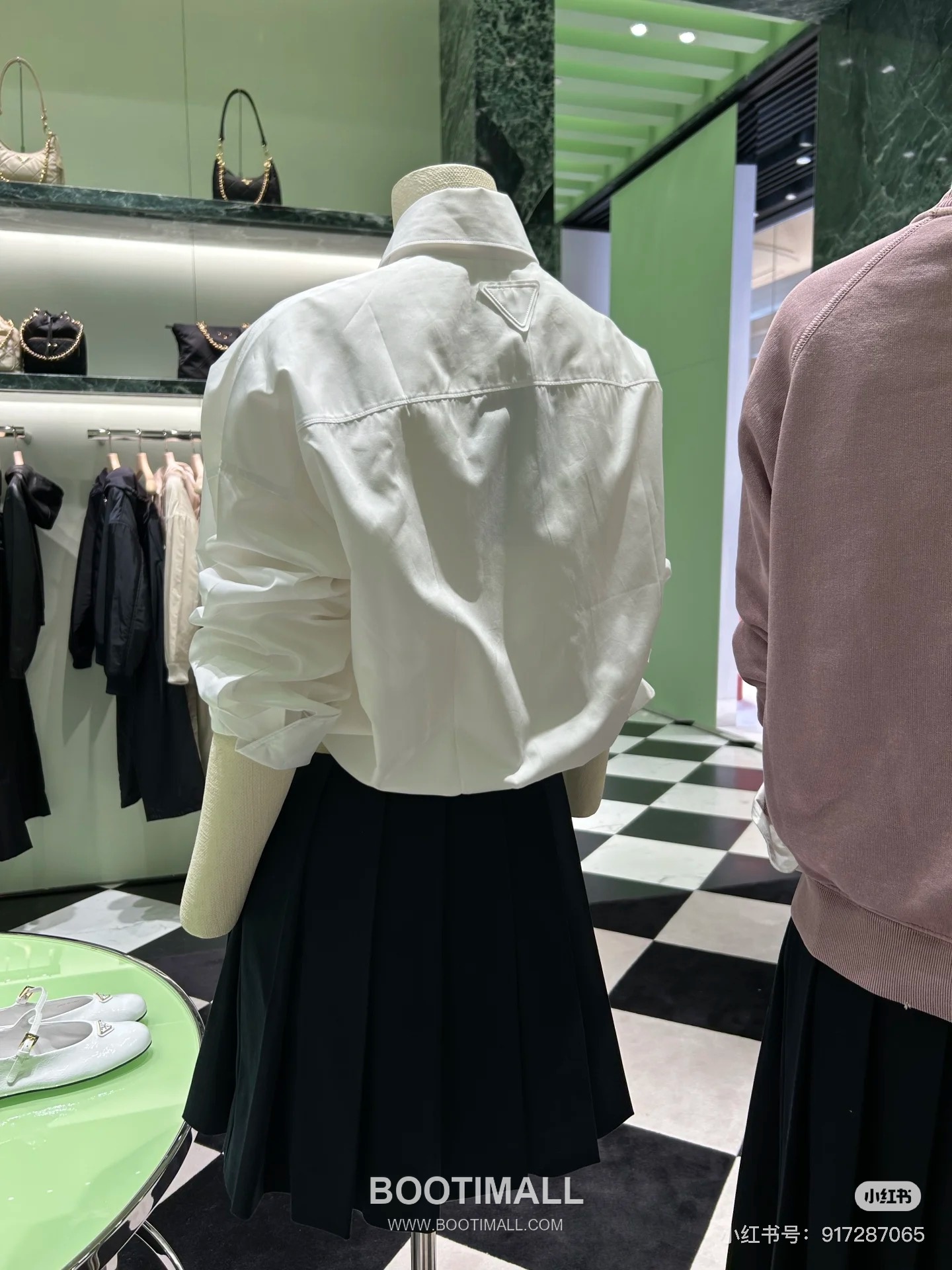 Prada Drawstring Detail Shirt White 프라다 드로스트링 디테일 셔츠 화이트 13