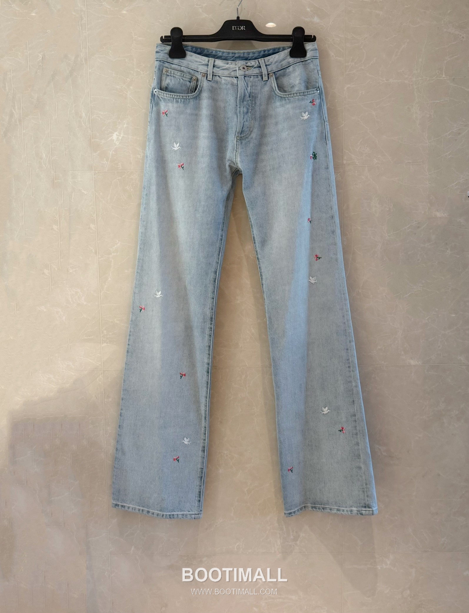 Dior Spring Floral Denim Denim Light Blue Pants 디올 스프링 플로럴 데님 데님 라이트 블루 팬츠 1