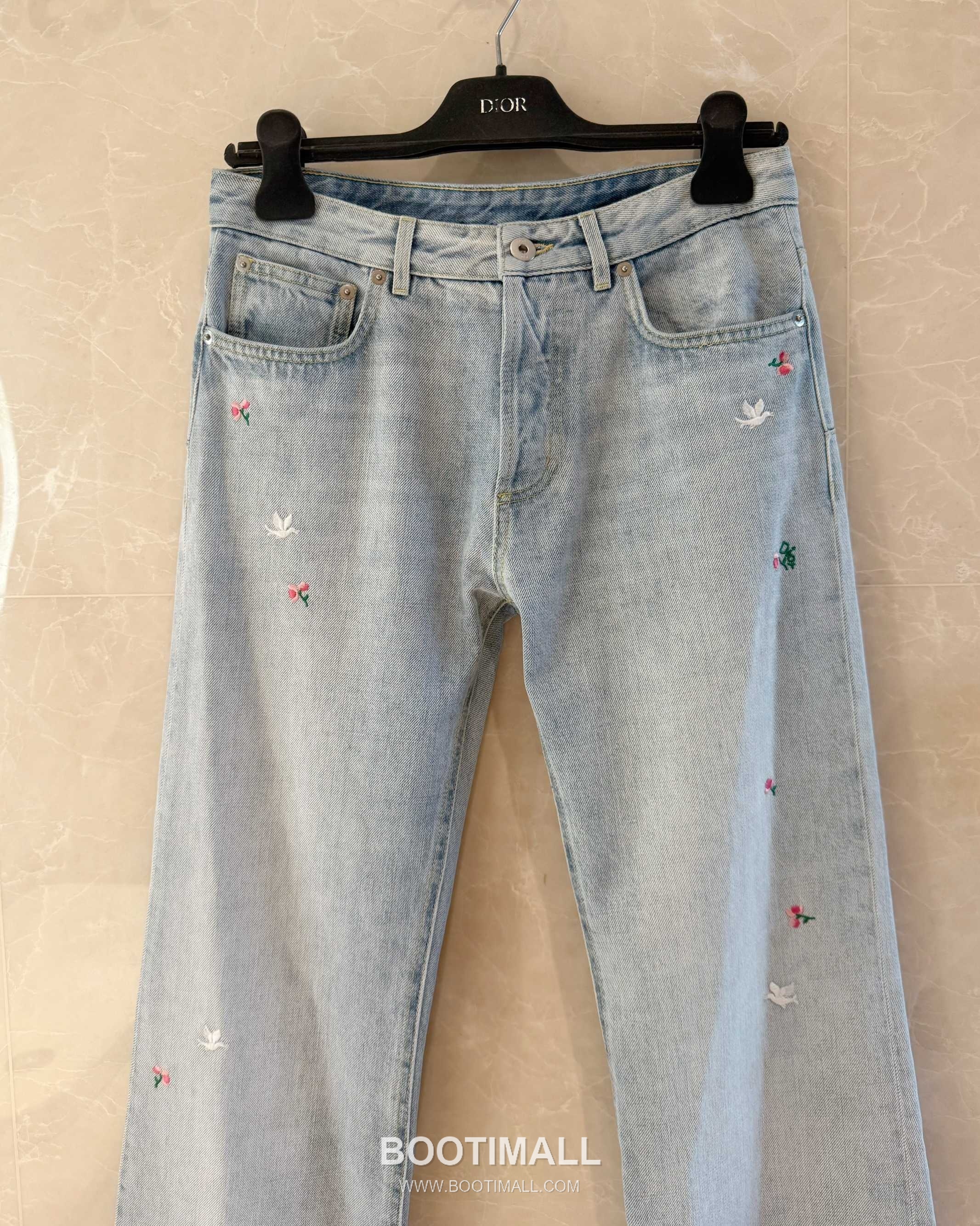 Dior Spring Floral Denim Denim Light Blue Pants 디올 스프링 플로럴 데님 데님 라이트 블루 팬츠 2