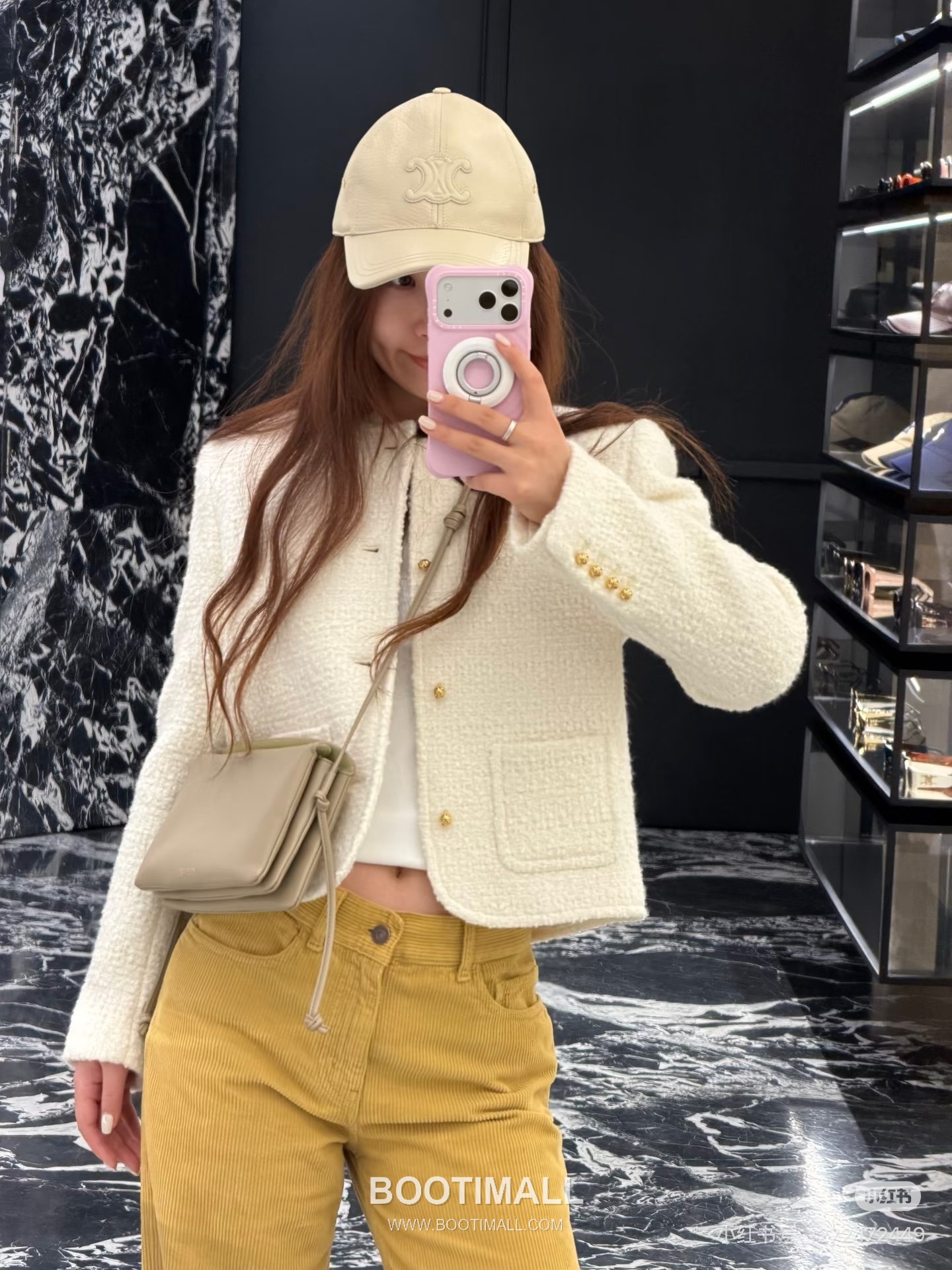 Celine Curly Wool Blend Jacket Wool Cashmere Blend White 셀린느 컬리 울 블렌드 자켓 울 캐시미어 블렌드 화이트 6