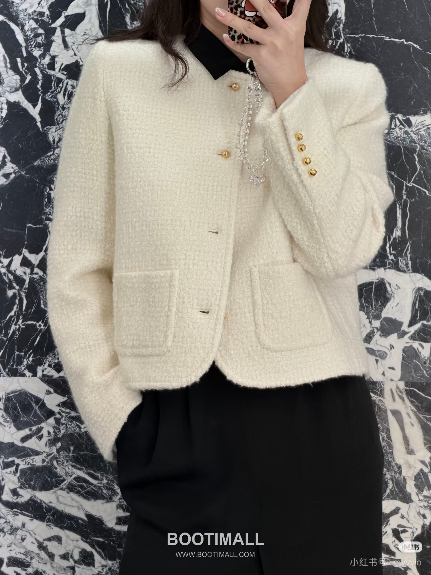 Celine Curly Wool Blend Jacket Wool Cashmere Blend White 셀린느 컬리 울 블렌드 자켓 울 캐시미어 블렌드 화이트 8
