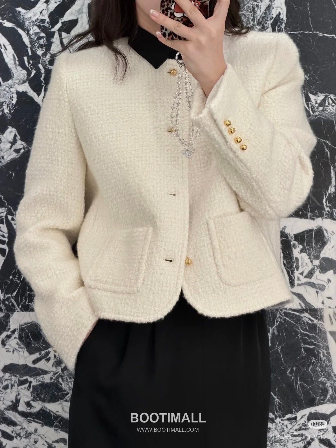 Celine Curly Wool Blend Jacket Wool Cashmere Blend White 셀린느 컬리 울 블렌드 자켓 울 캐시미어 블렌드 화이트 9