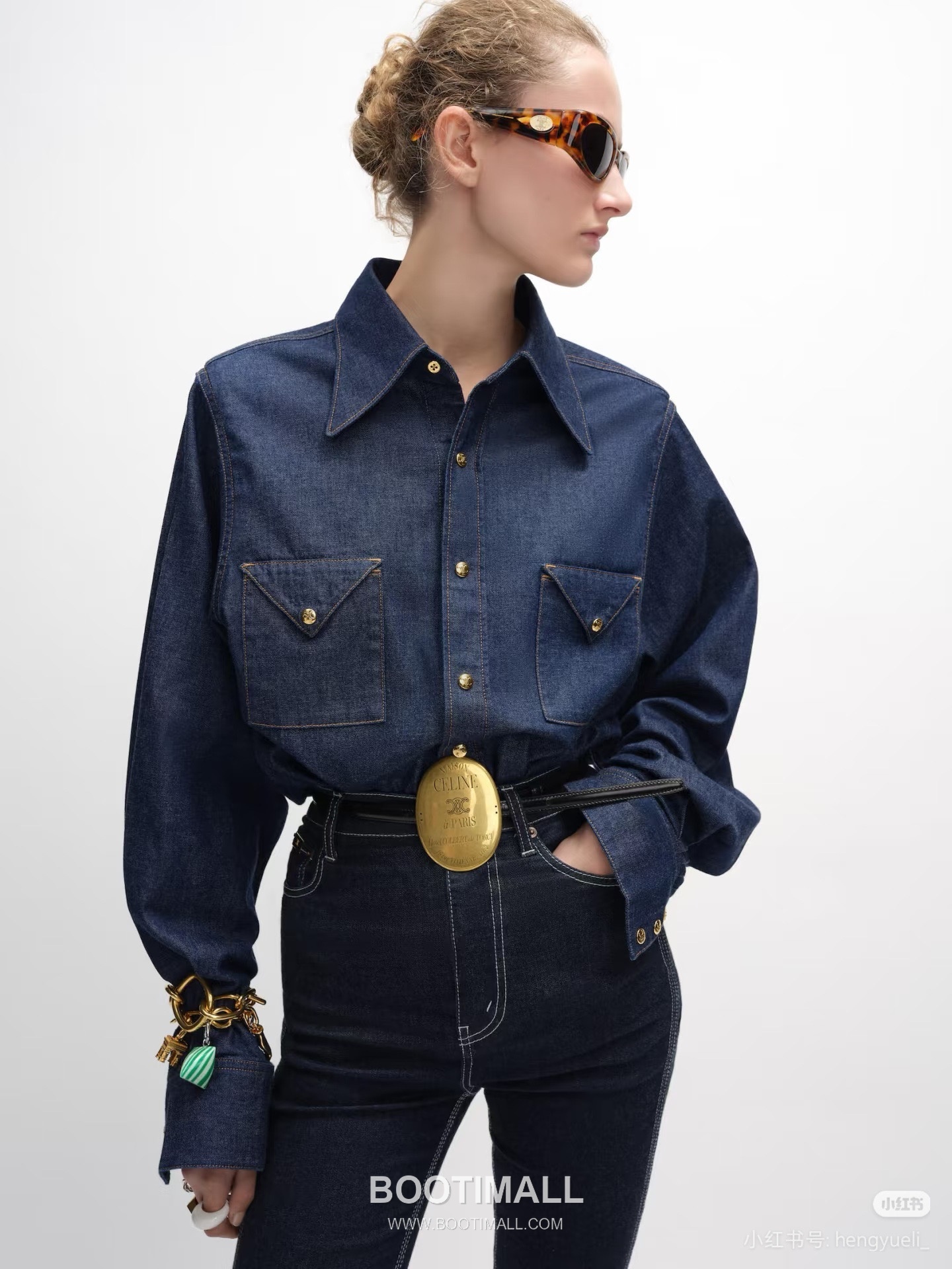 Celine Vintage Denim Shirt Jacket Denim Navy 셀린느 빈티지 데님 셔츠 자켓 데님 네이비 3