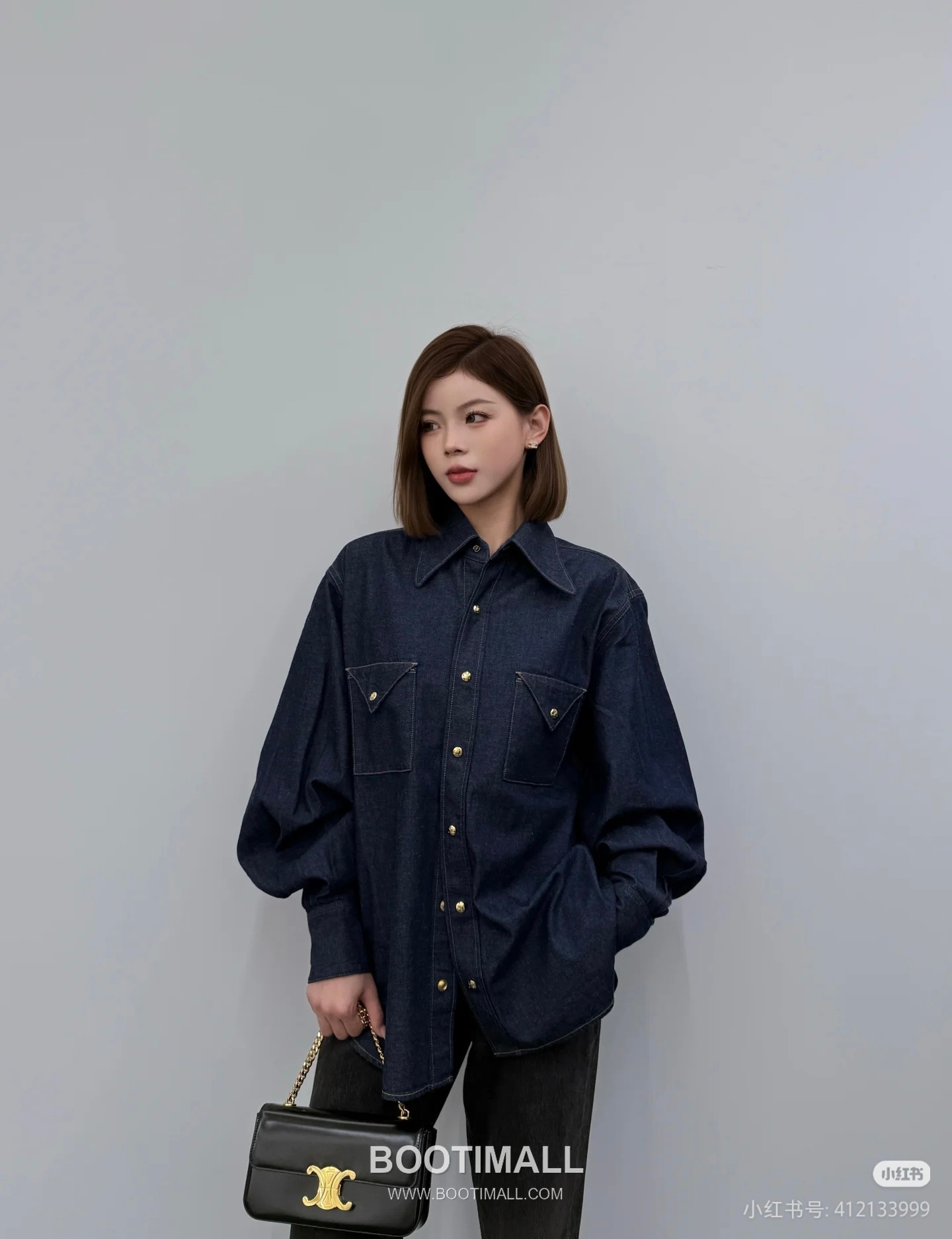 Celine Vintage Denim Shirt Jacket Denim Navy 셀린느 빈티지 데님 셔츠 자켓 데님 네이비 7