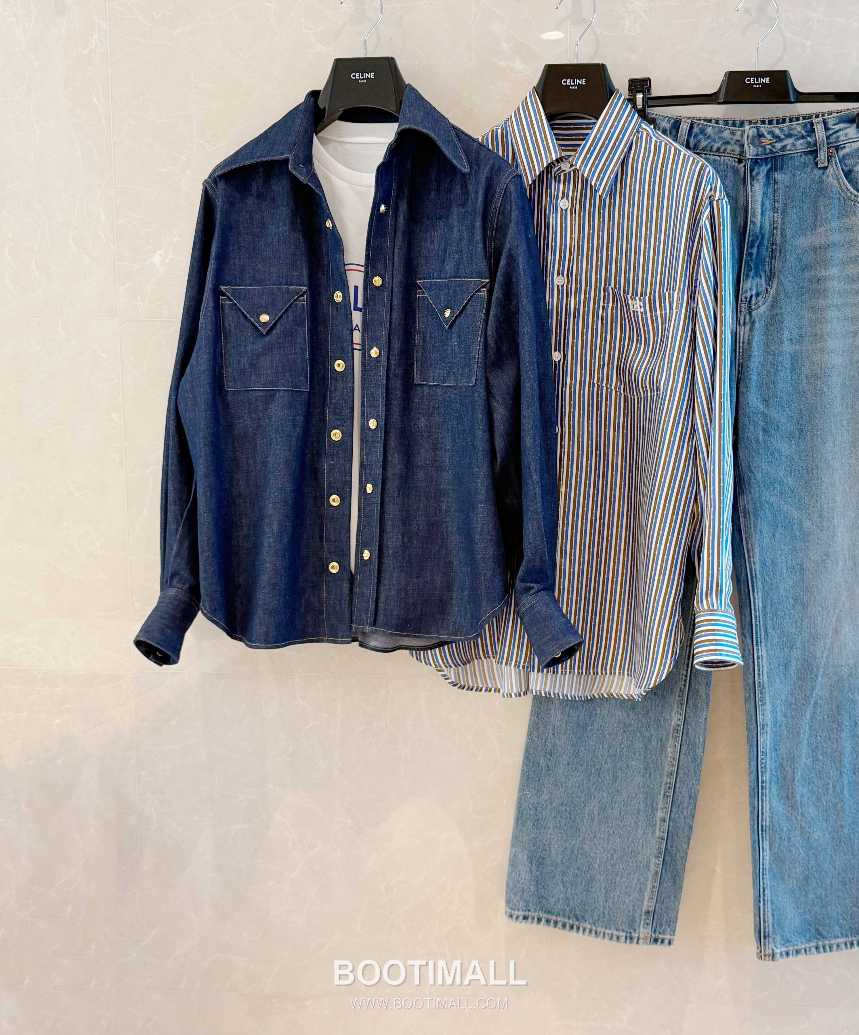Celine Vintage Denim Shirt Jacket Denim Navy 셀린느 빈티지 데님 셔츠 자켓 데님 네이비 15