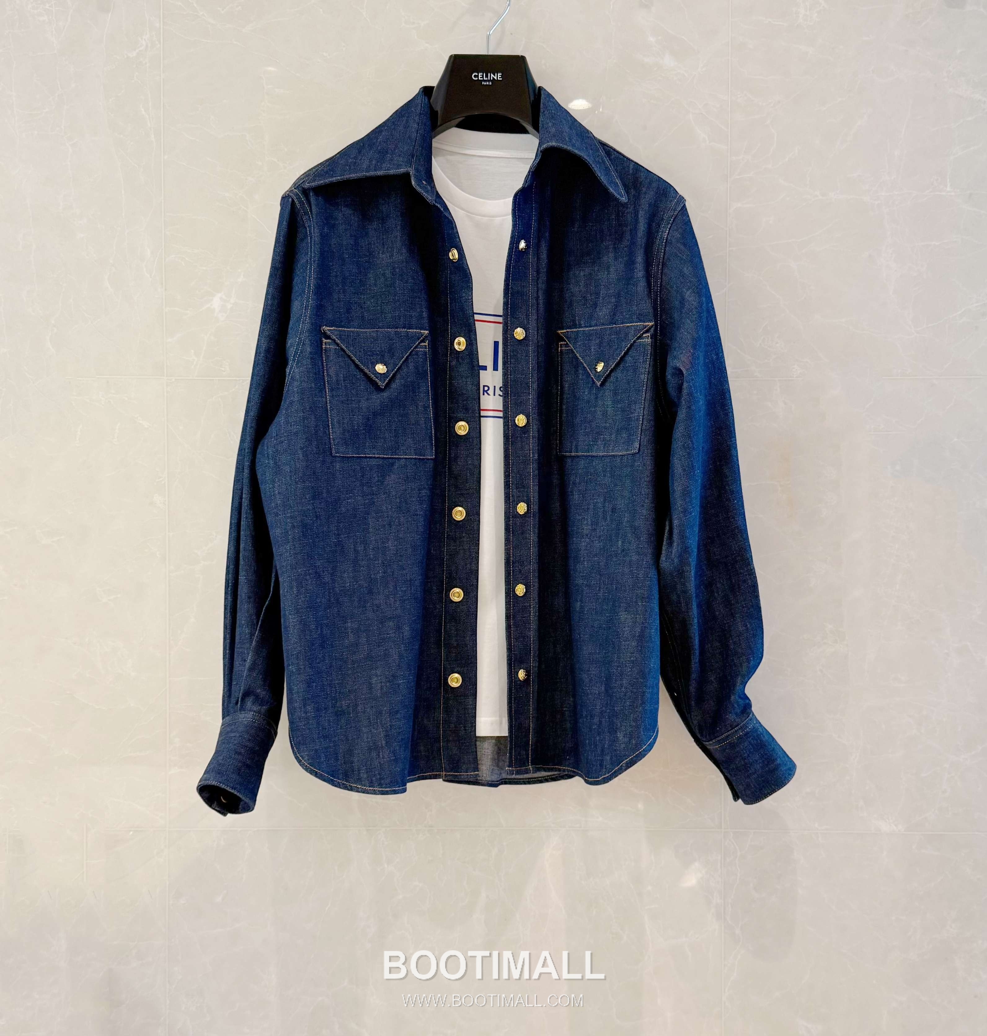 Celine Vintage Denim Shirt Jacket Denim Navy 셀린느 빈티지 데님 셔츠 자켓 데님 네이비 16