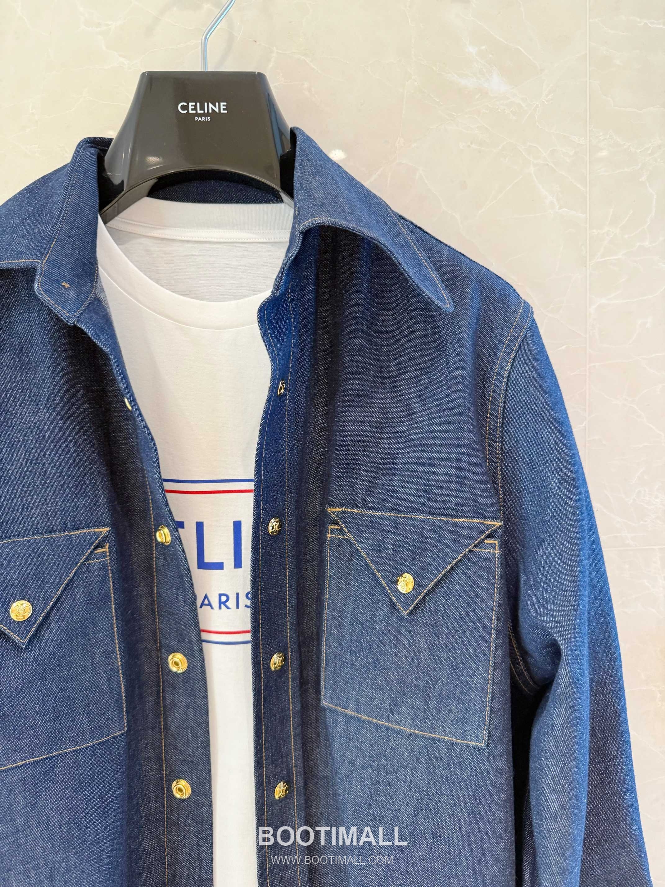 Celine Vintage Denim Shirt Jacket Denim Navy 셀린느 빈티지 데님 셔츠 자켓 데님 네이비 17