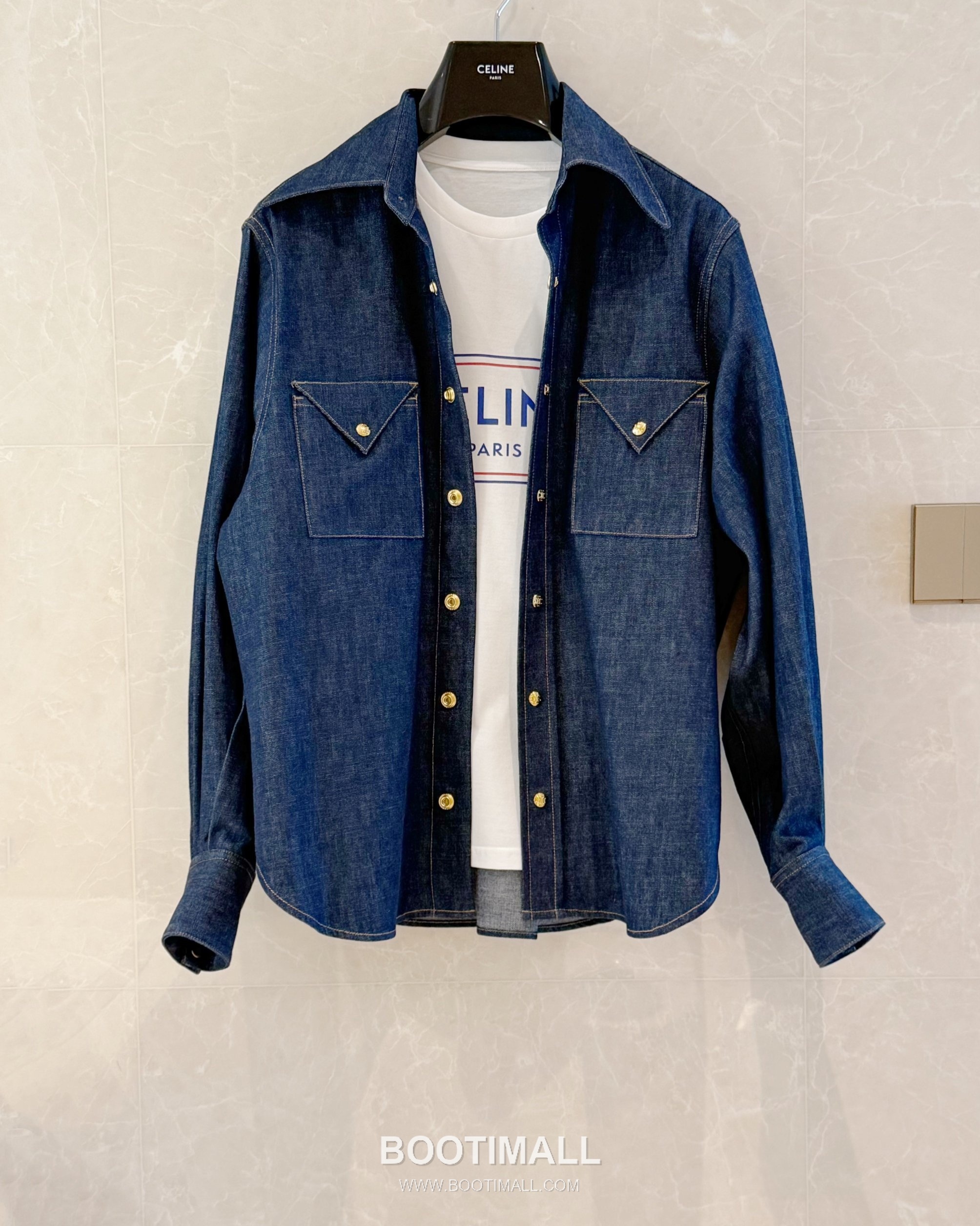 Celine Vintage Denim Shirt Jacket Denim Navy 셀린느 빈티지 데님 셔츠 자켓 데님 네이비 19