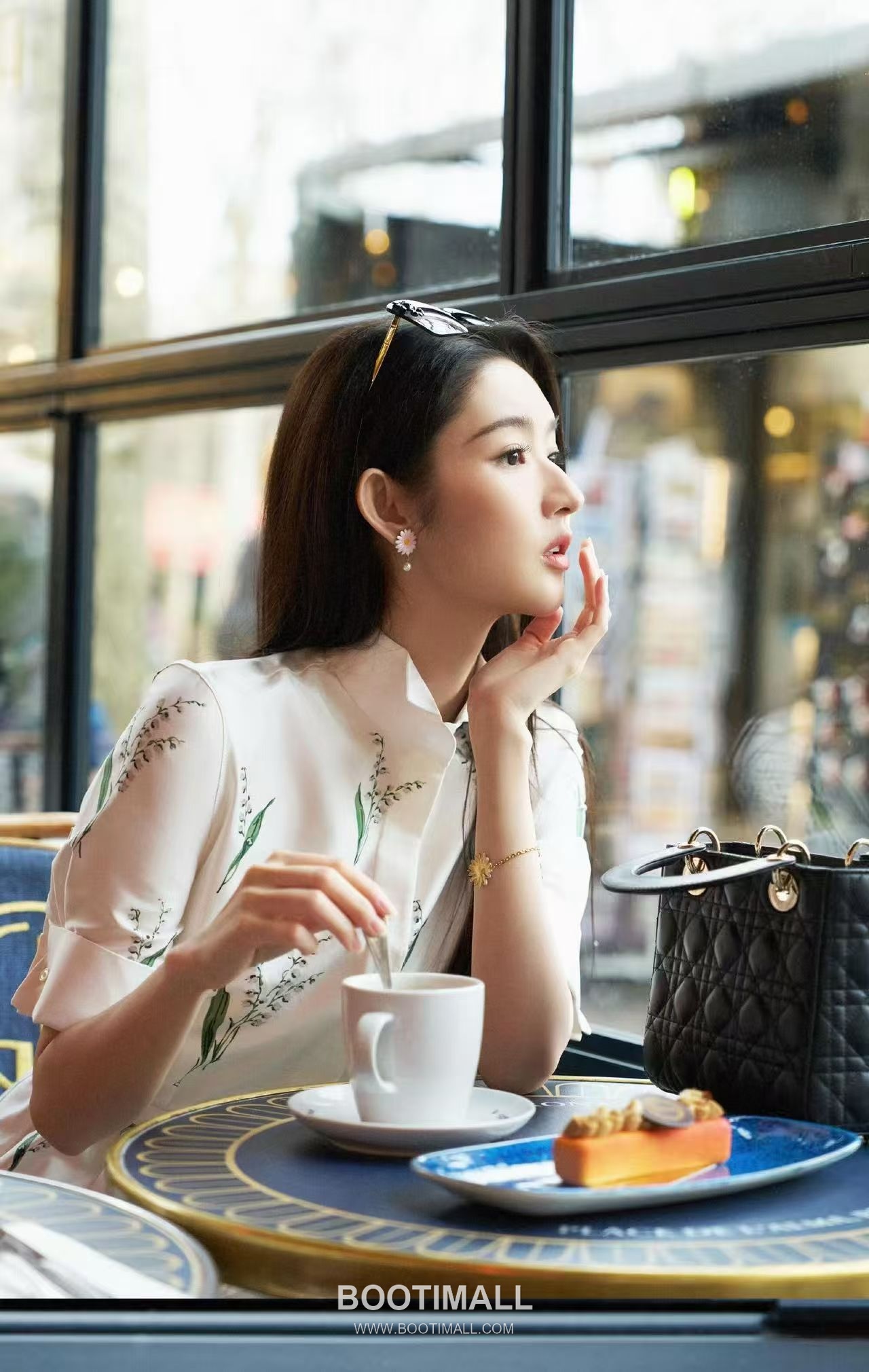 Dior Lily Print Ribbon Dress 디올 릴리 프린트 리본 드레스 4