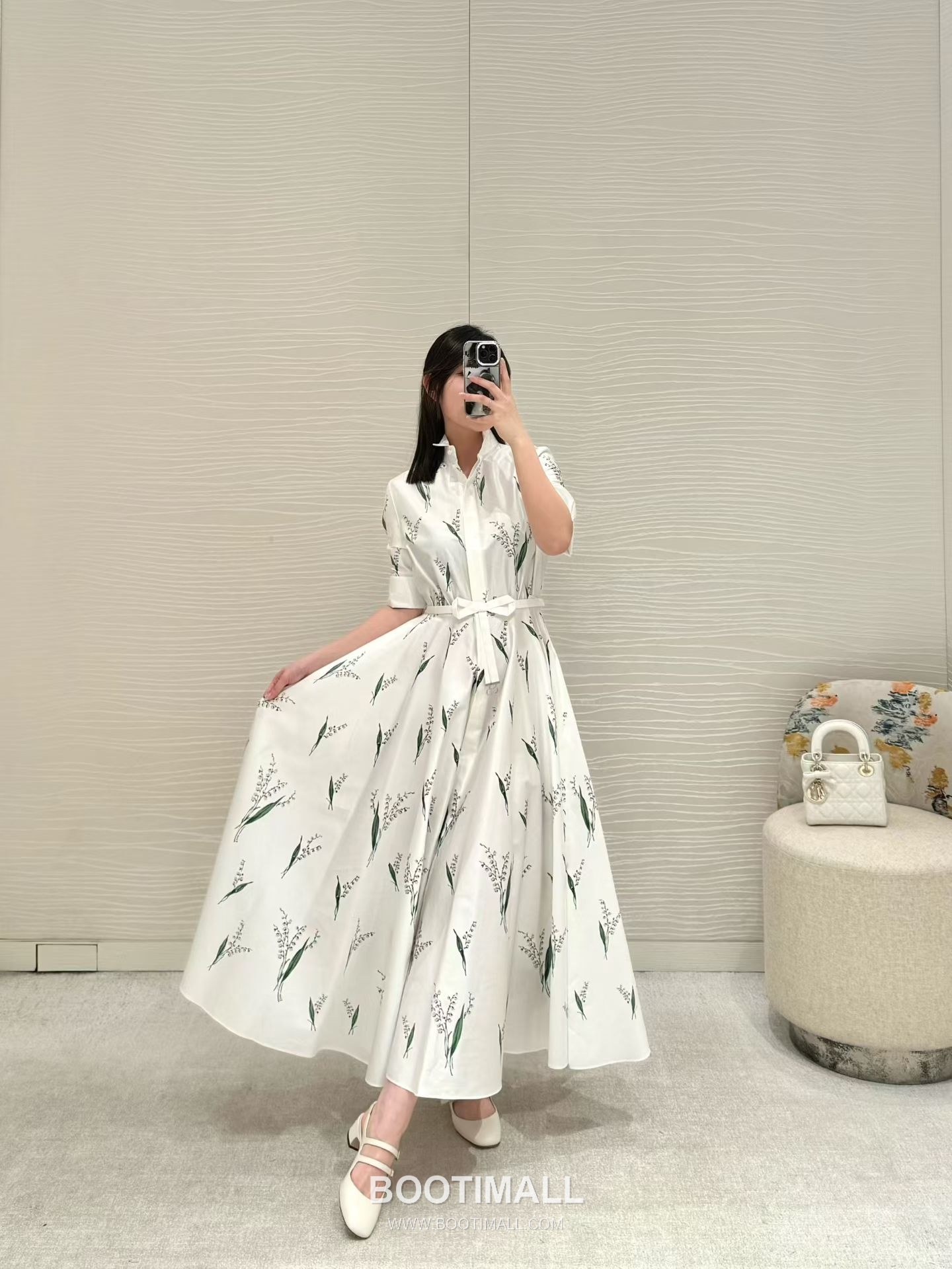 Dior Lily Print Ribbon Dress 디올 릴리 프린트 리본 드레스 7