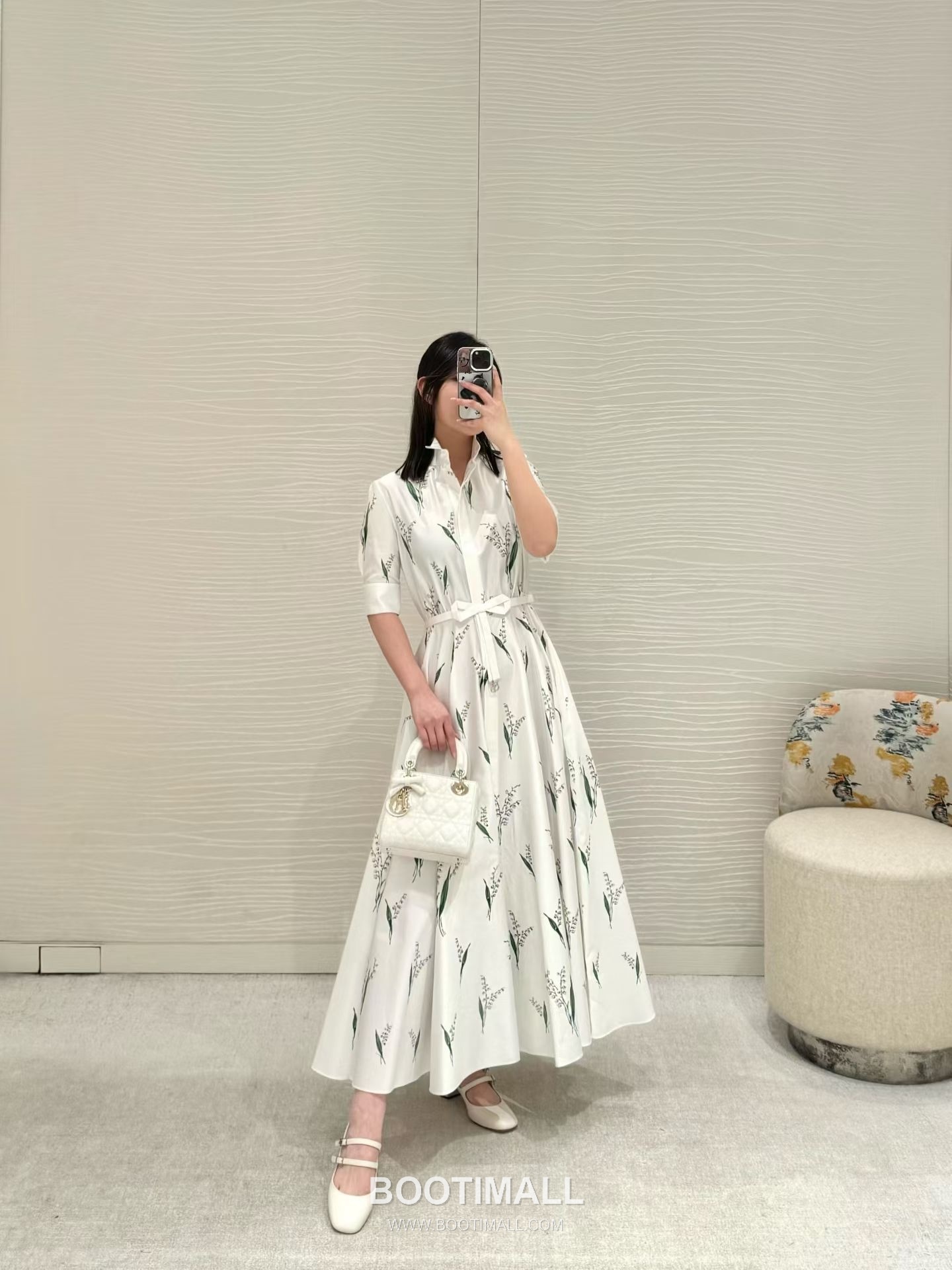 Dior Lily Print Ribbon Dress 디올 릴리 프린트 리본 드레스 8