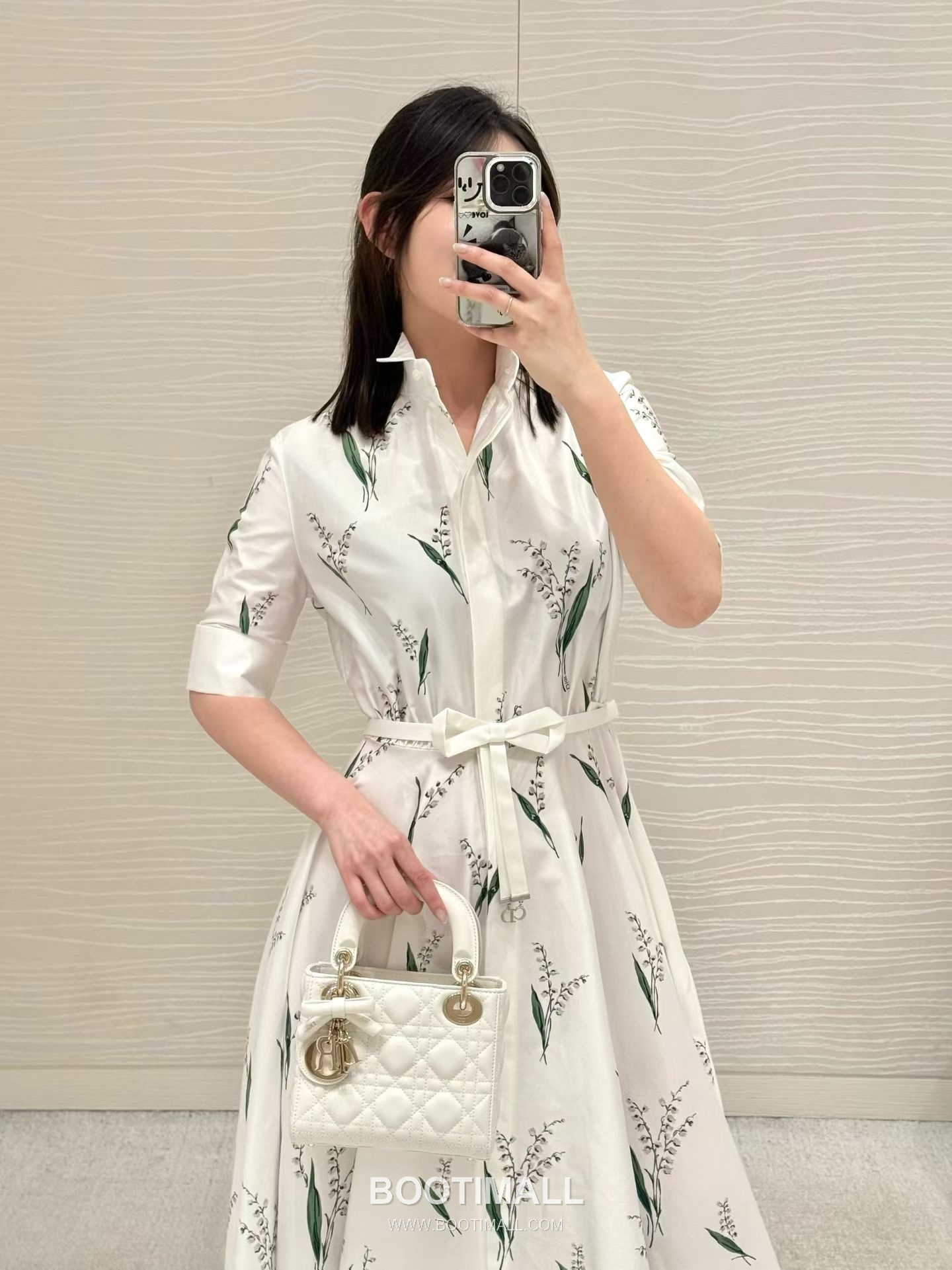 Dior Lily Print Ribbon Dress 디올 릴리 프린트 리본 드레스 9