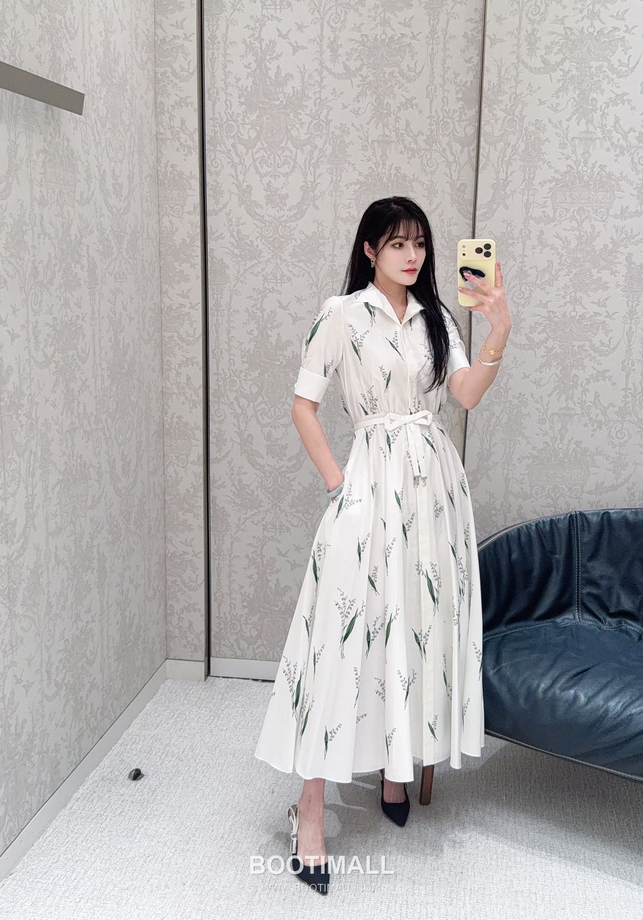 Dior Lily Print Ribbon Dress 디올 릴리 프린트 리본 드레스 12