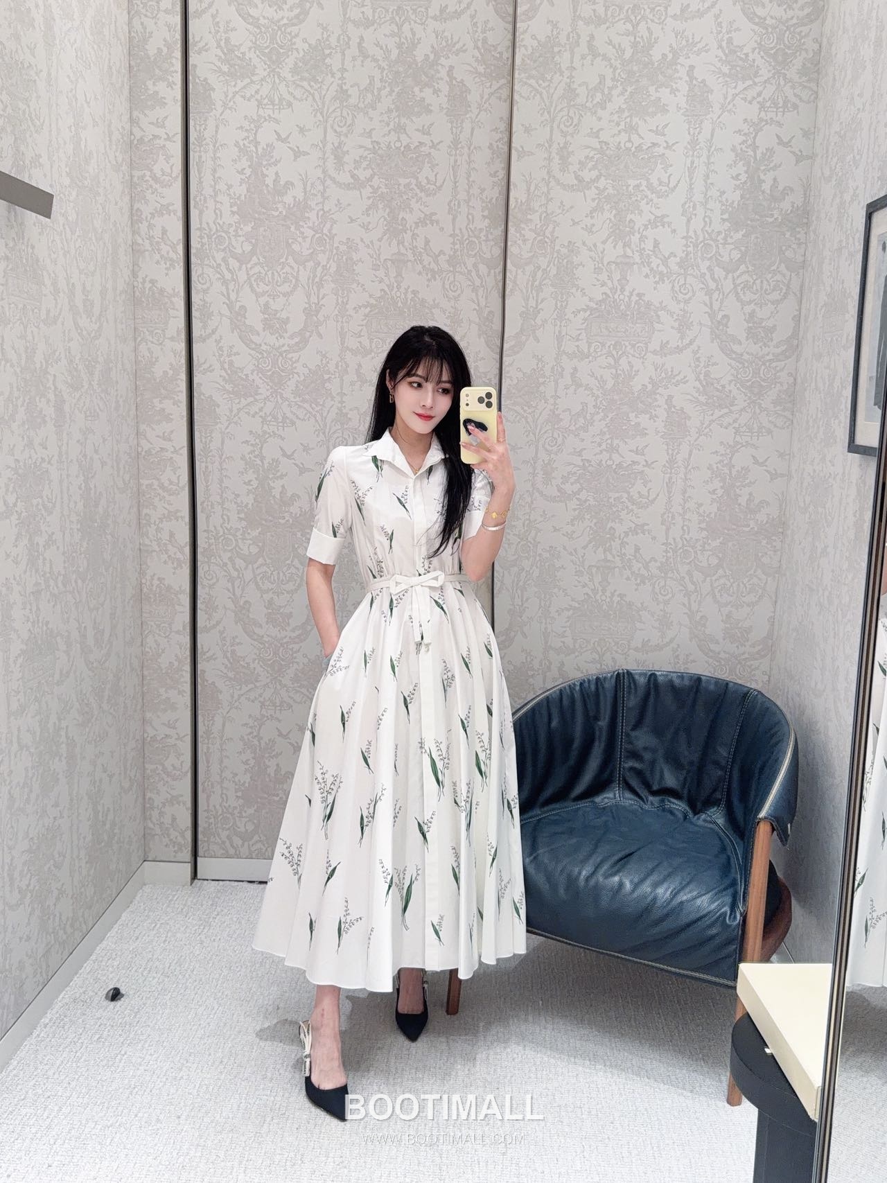 Dior Lily Print Ribbon Dress 디올 릴리 프린트 리본 드레스 13