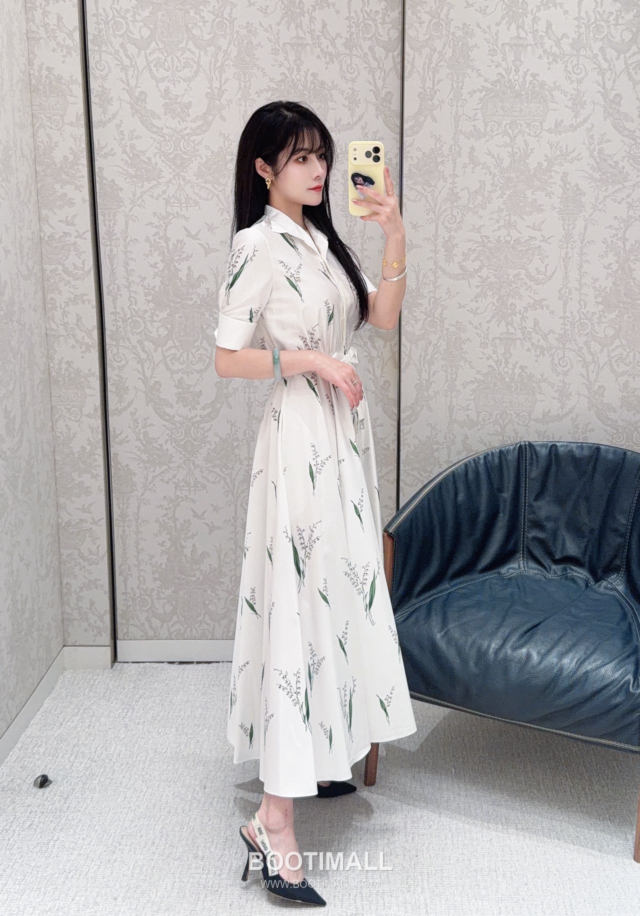 Dior Lily Print Ribbon Dress 디올 릴리 프린트 리본 드레스 14