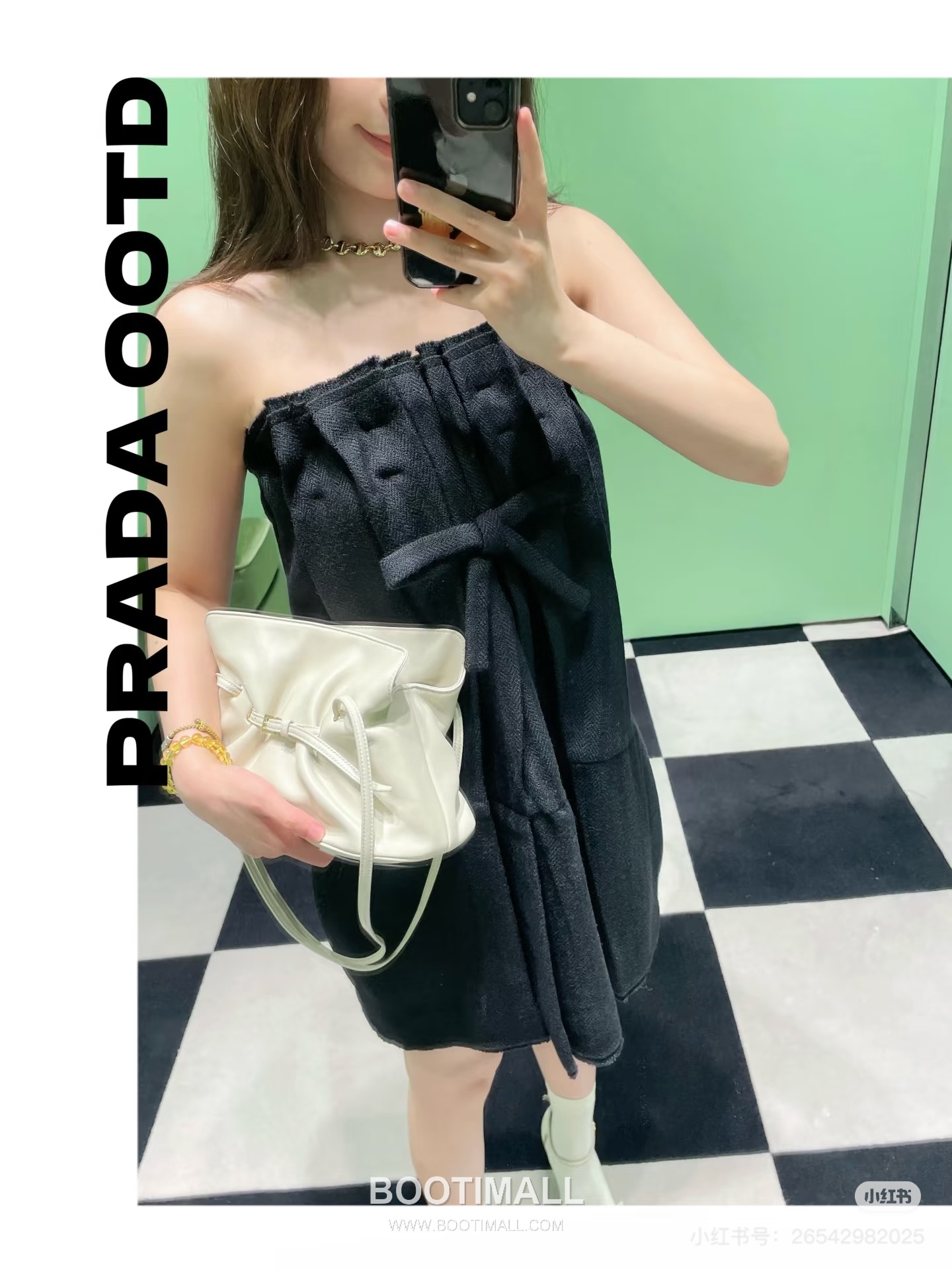 Prada Bow Ruched Set Dress 프라다 리본 셔링 세트 드레스 10