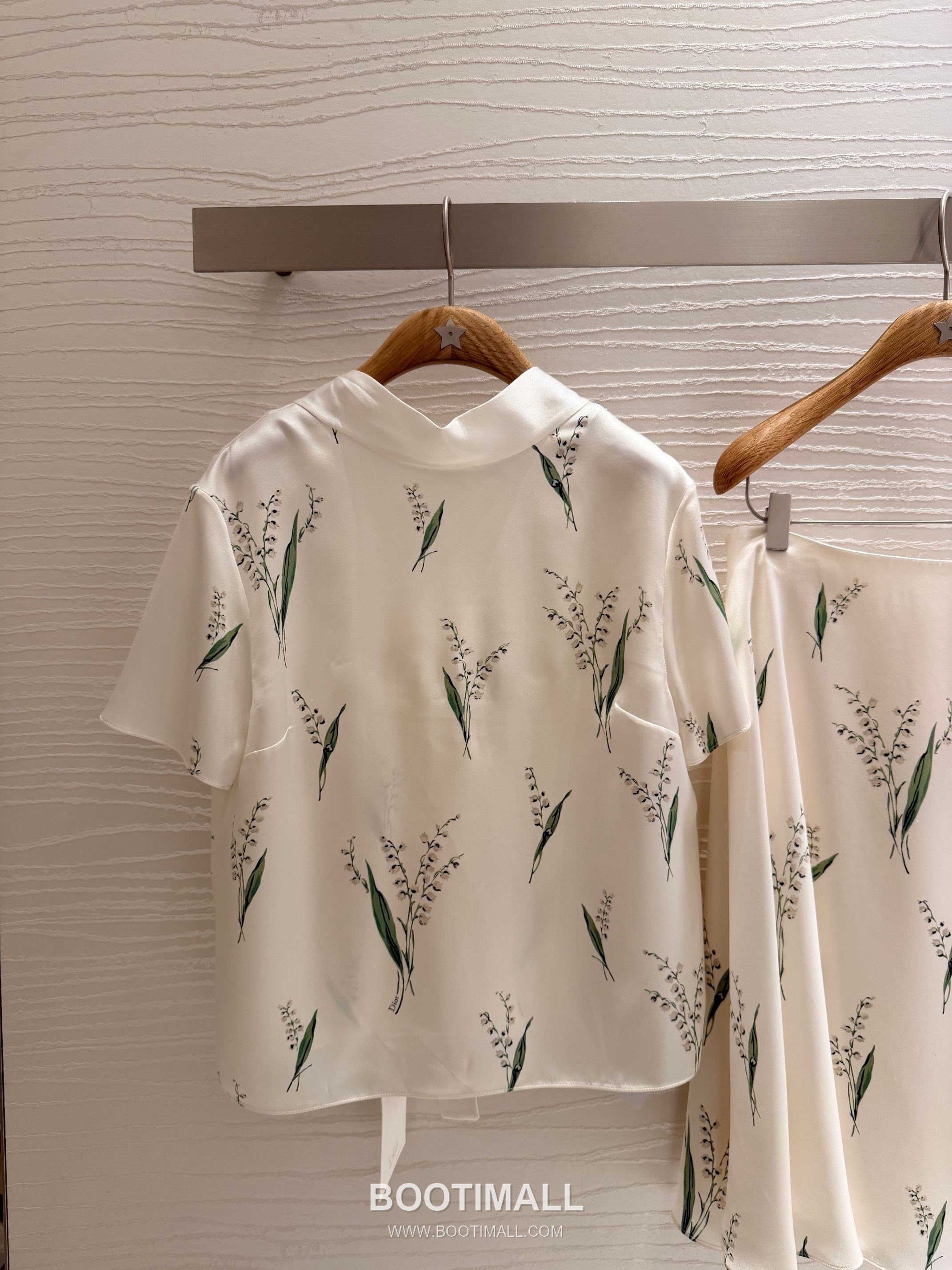 Dior 디올 Lily Print Silk Set Silk Ivory Outfit 은방울꽃 실크 세트 실크 아이보리 세트 의류 2