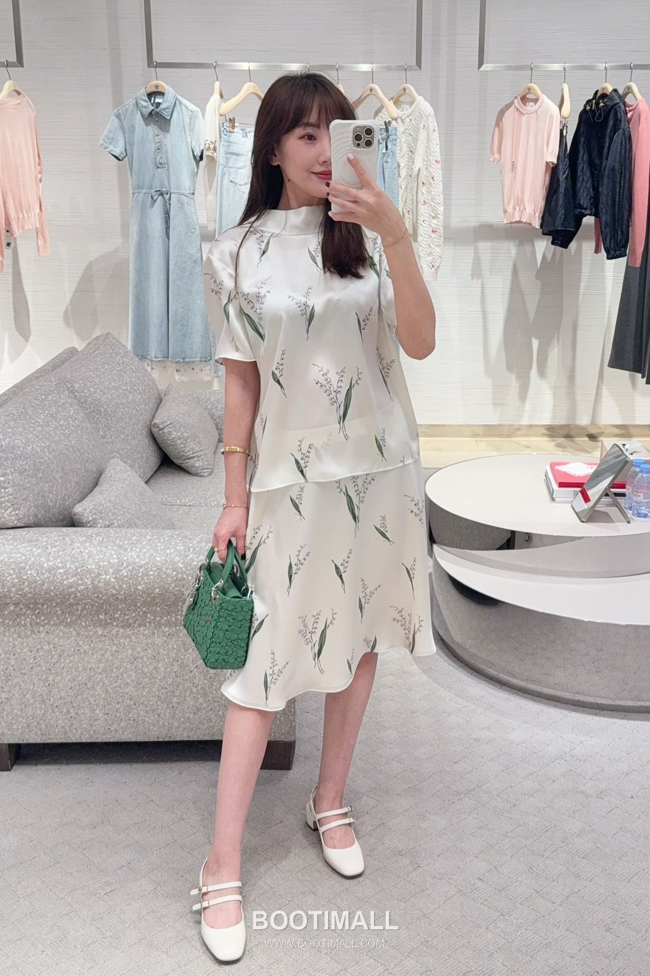 Dior 디올 Lily Print Silk Set Silk Ivory Outfit 은방울꽃 실크 세트 실크 아이보리 세트 의류 7