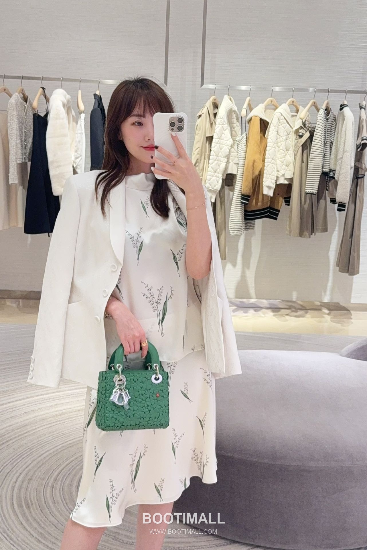 Dior 디올 Lily Print Silk Set Silk Ivory Outfit 은방울꽃 실크 세트 실크 아이보리 세트 의류 10