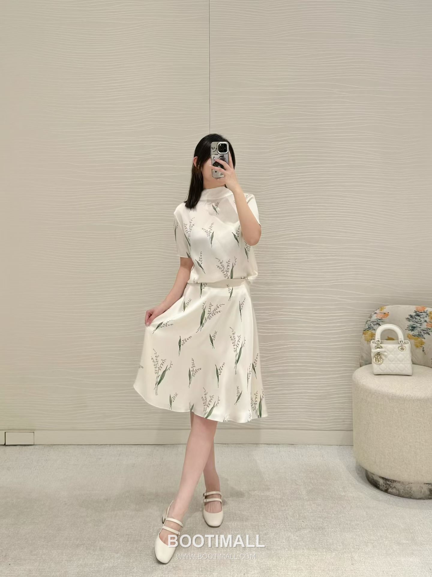 Dior 디올 Lily Print Silk Set Silk Ivory Outfit 은방울꽃 실크 세트 실크 아이보리 세트 의류 11