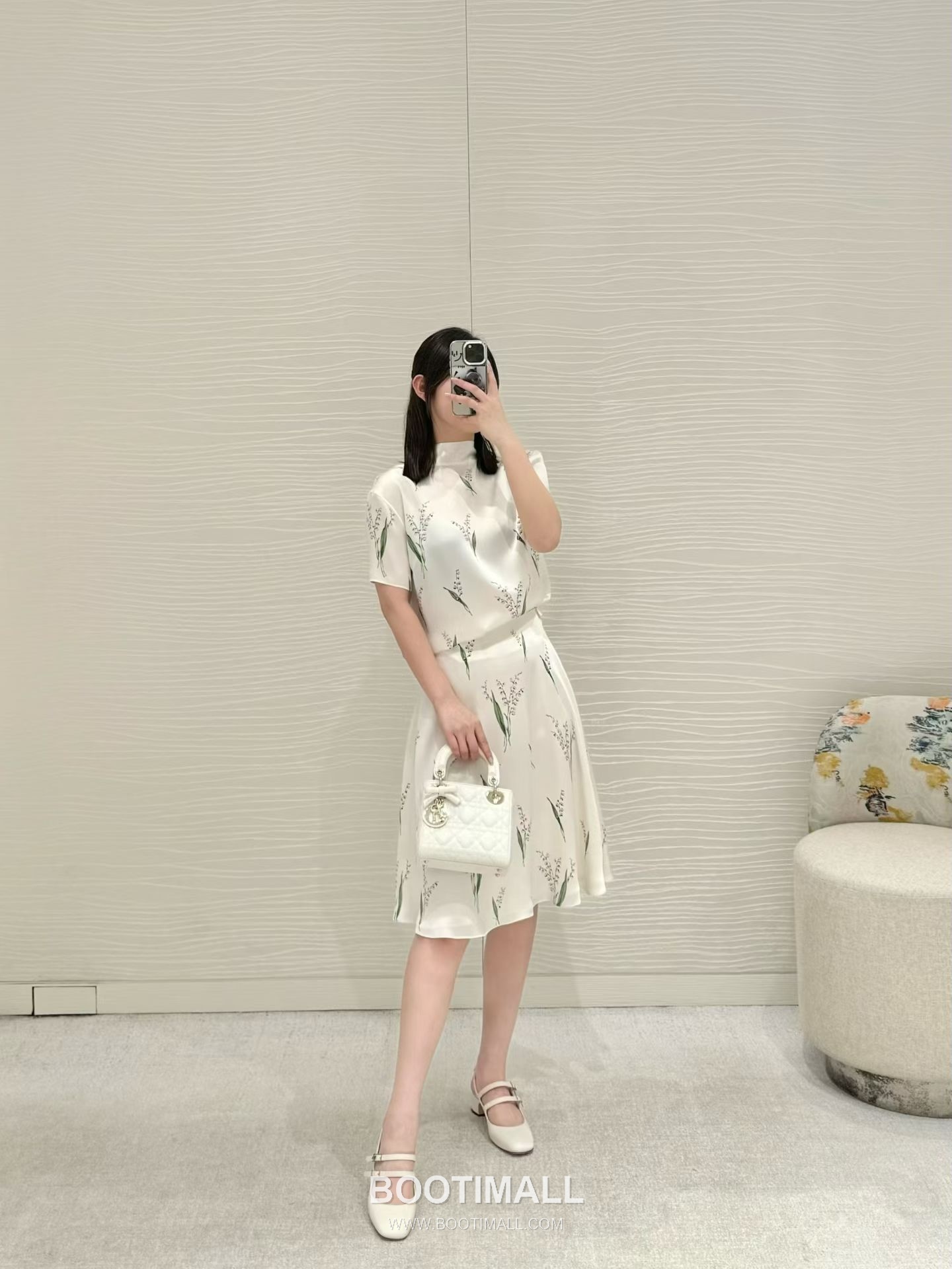 Dior 디올 Lily Print Silk Set Silk Ivory Outfit 은방울꽃 실크 세트 실크 아이보리 세트 의류 13