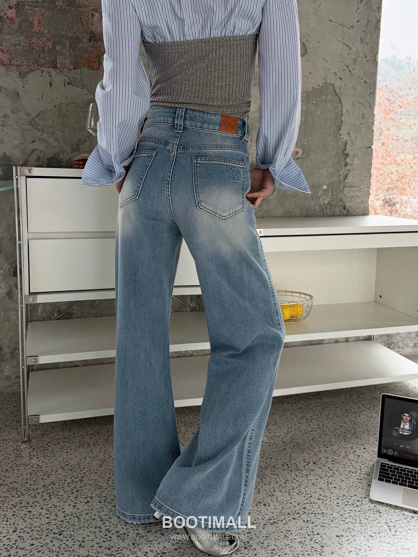 Chrome Hearts High Stretch Wide Pants Light Blue 크롬하츠 하이 스트레치 와이드 팬츠 라이트 블루 2