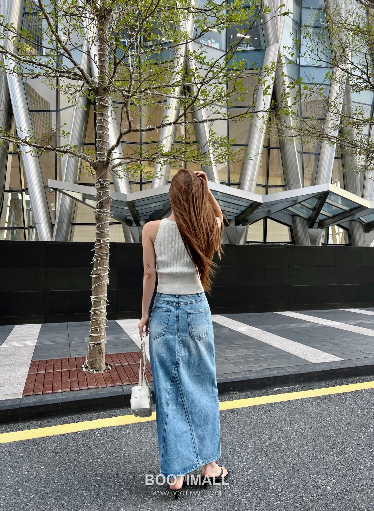 Celine Logo Denim A-Line Denim Skirt 셀린느 로고 데님 A라인 데님 스커트 2