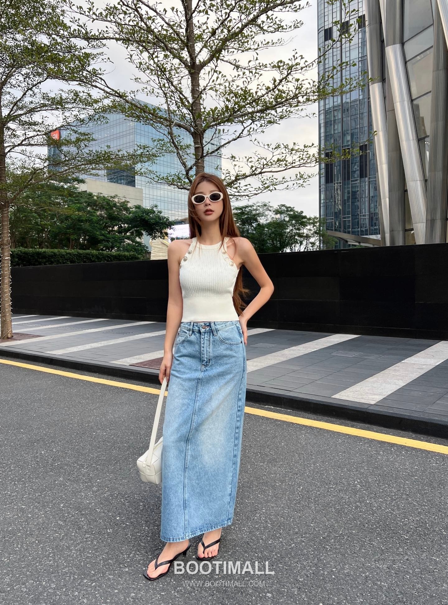 Celine Logo Denim A-Line Denim Skirt 셀린느 로고 데님 A라인 데님 스커트 3