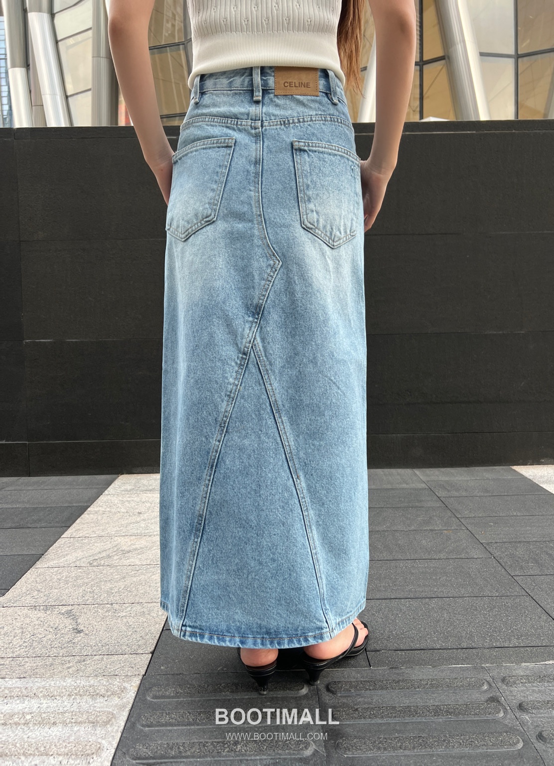 Celine Logo Denim A-Line Denim Skirt 셀린느 로고 데님 A라인 데님 스커트 5
