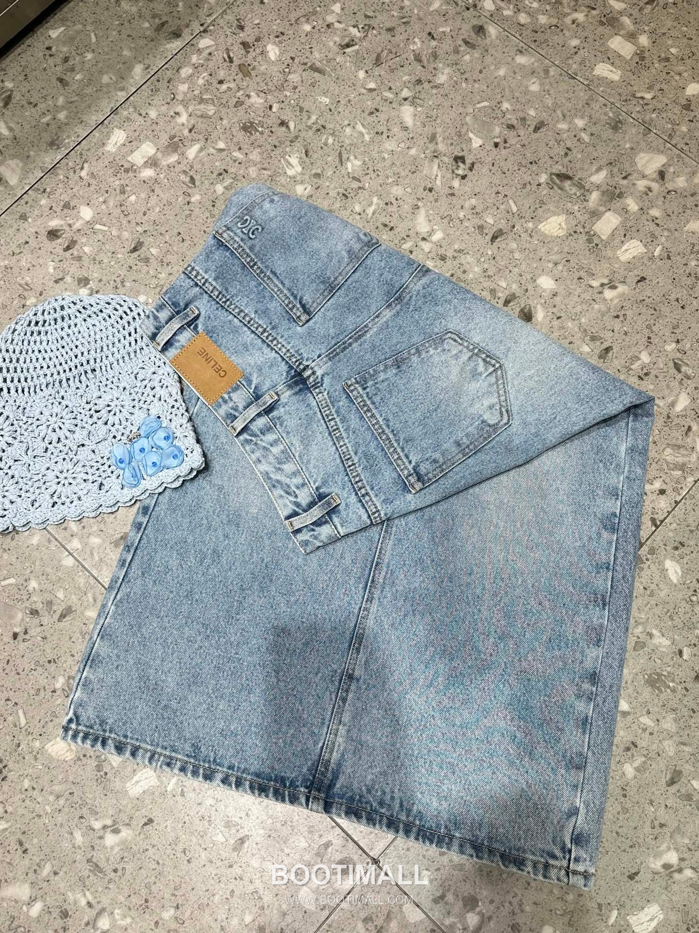 Celine Logo Denim A-Line Denim Skirt 셀린느 로고 데님 A라인 데님 스커트 9