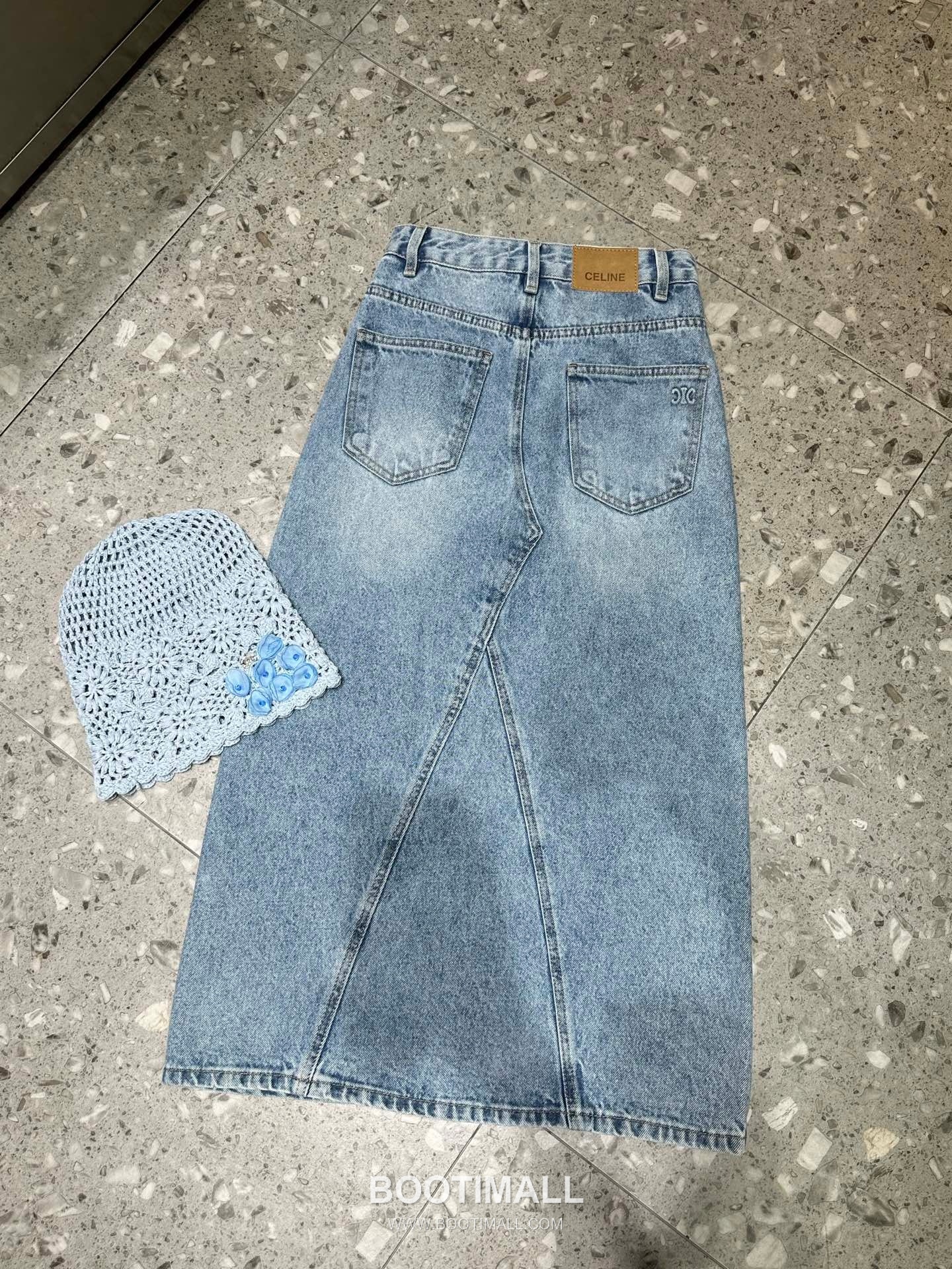 Celine Logo Denim A-Line Denim Skirt 셀린느 로고 데님 A라인 데님 스커트 10