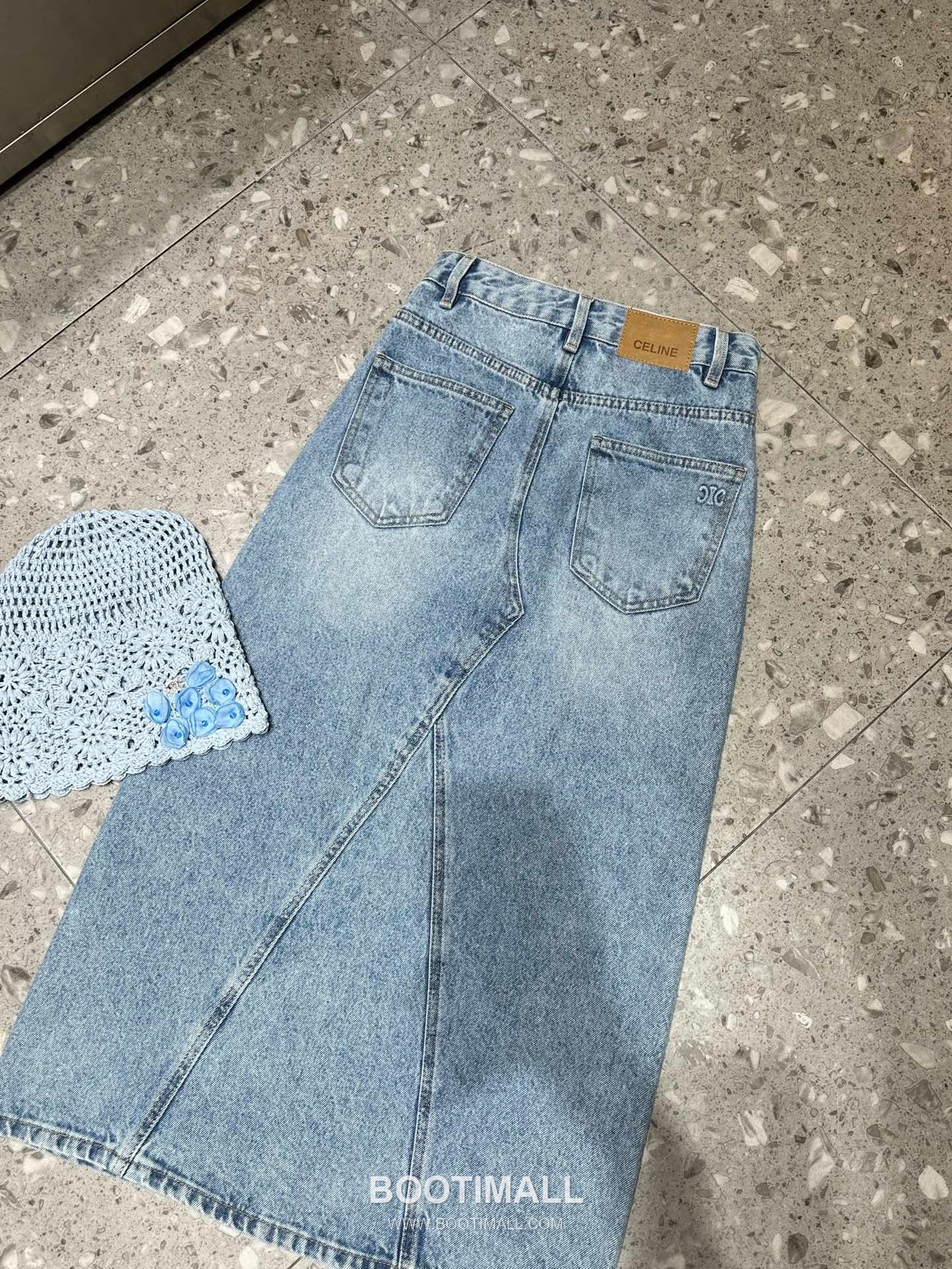 Celine Logo Denim A-Line Denim Skirt 셀린느 로고 데님 A라인 데님 스커트 11