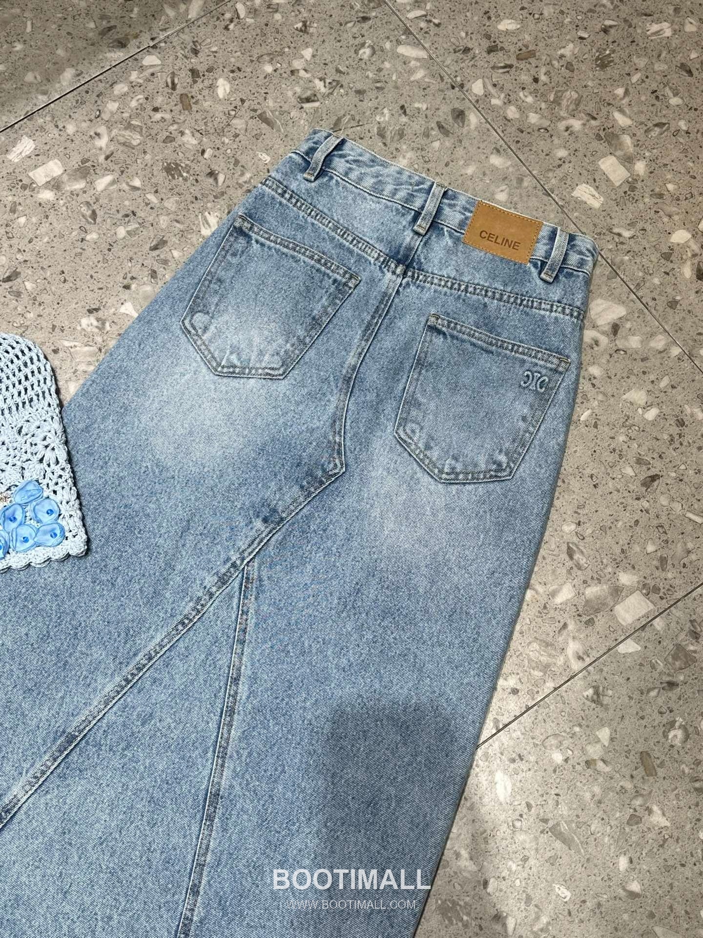 Celine Logo Denim A-Line Denim Skirt 셀린느 로고 데님 A라인 데님 스커트 12
